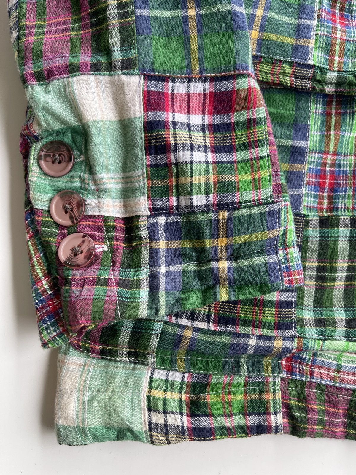 Japanese Brand Multicolor Green Tartan Patchwork Jacket coat Size US M / EU 48-50 / 2 - 12 Thumbnail