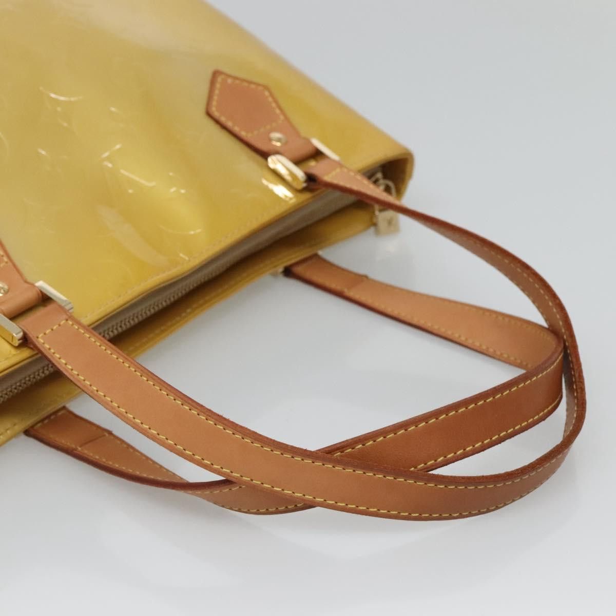 Louis Vuitton LOUIS VUITTON Monogram Vernis Houston Hand Bag Beige M91004 Size ONE SIZE - 7 Thumbnail