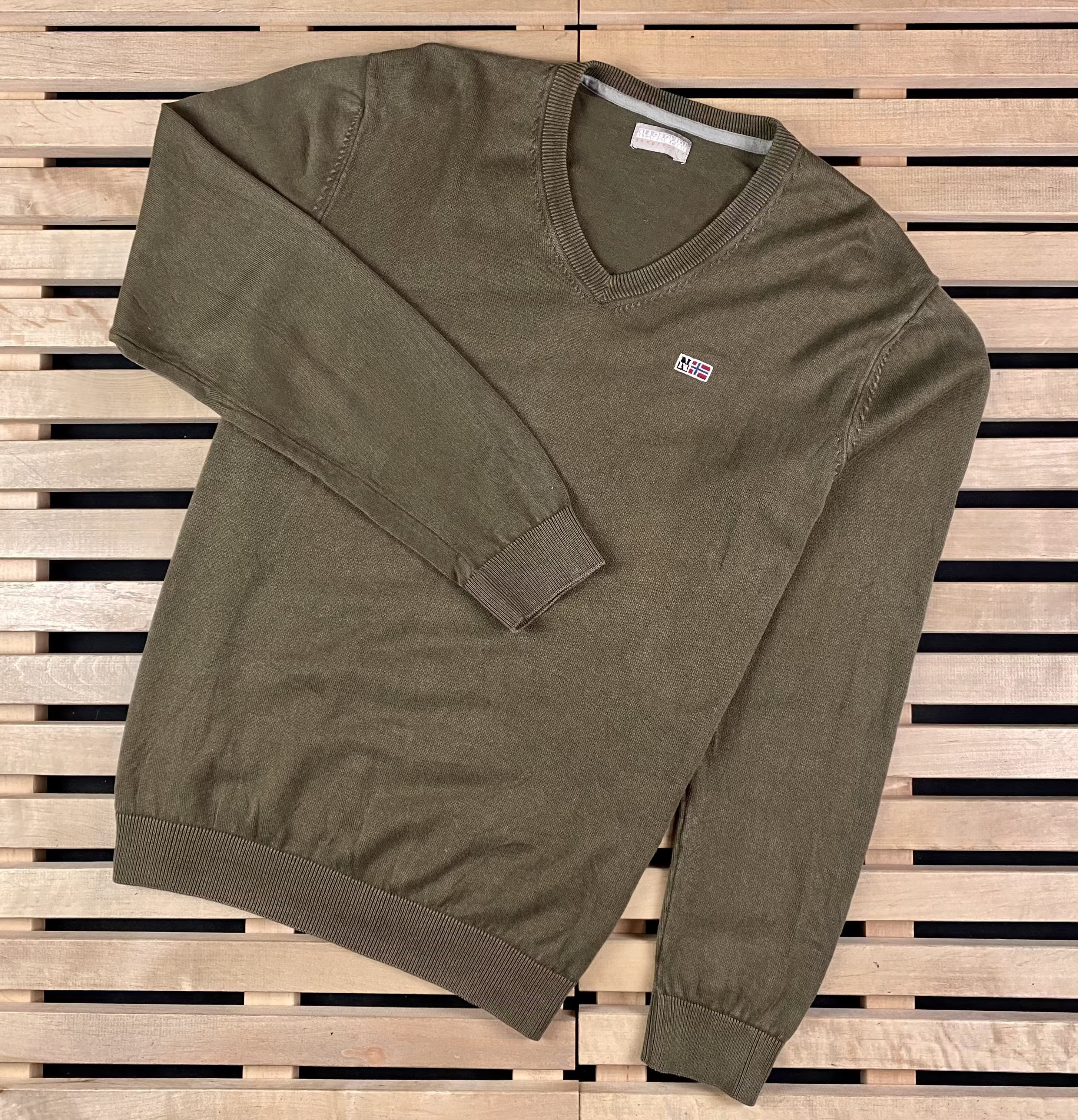 Napapijri Mens Sweater Pullover Napapijri Vintage V Neck Size XXL Size US XXL / EU 58 / 5 - 1 Thumbnail