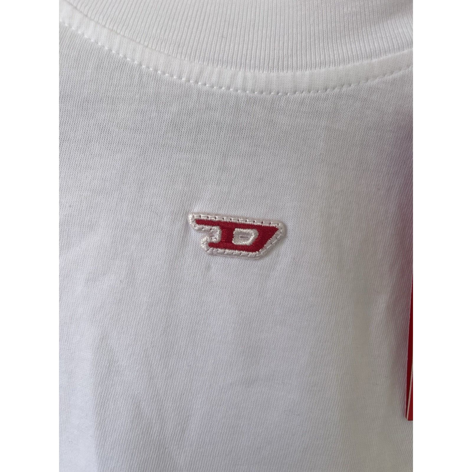 Diesel Diesel White Crewneck T-Shirt Embroidered Logo Tee New With Size US M / EU 48-50 / 2 - 7 Thumbnail