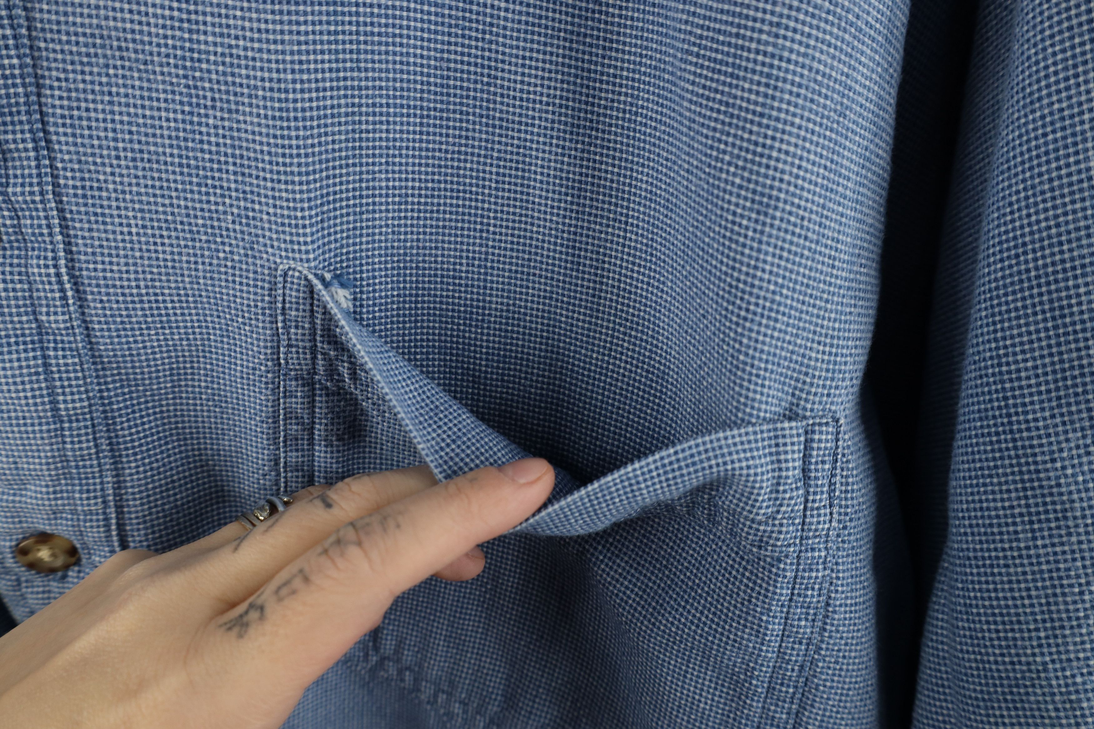 Vintage Vintage 90s Streetwear Band Collar Short Sleeve Button Shirt Size US XXL / EU 58 / 5 - 5 Thumbnail
