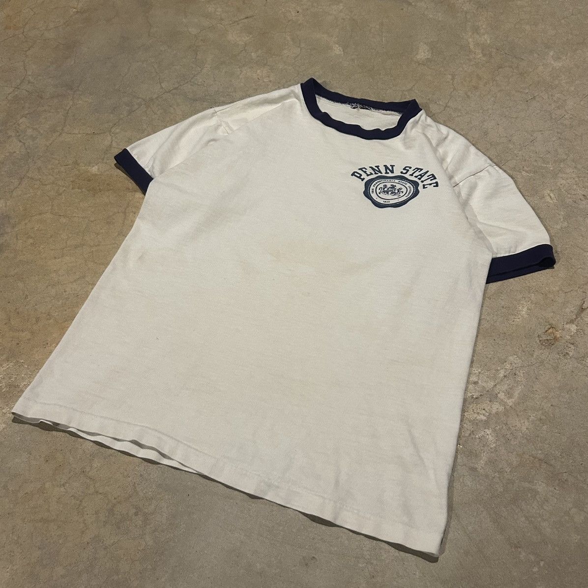 Champion Vintage 1950s Champion Penn State Running Man Ringer Tee Size US S / EU 44-46 / 1 - 2 Thumbnail