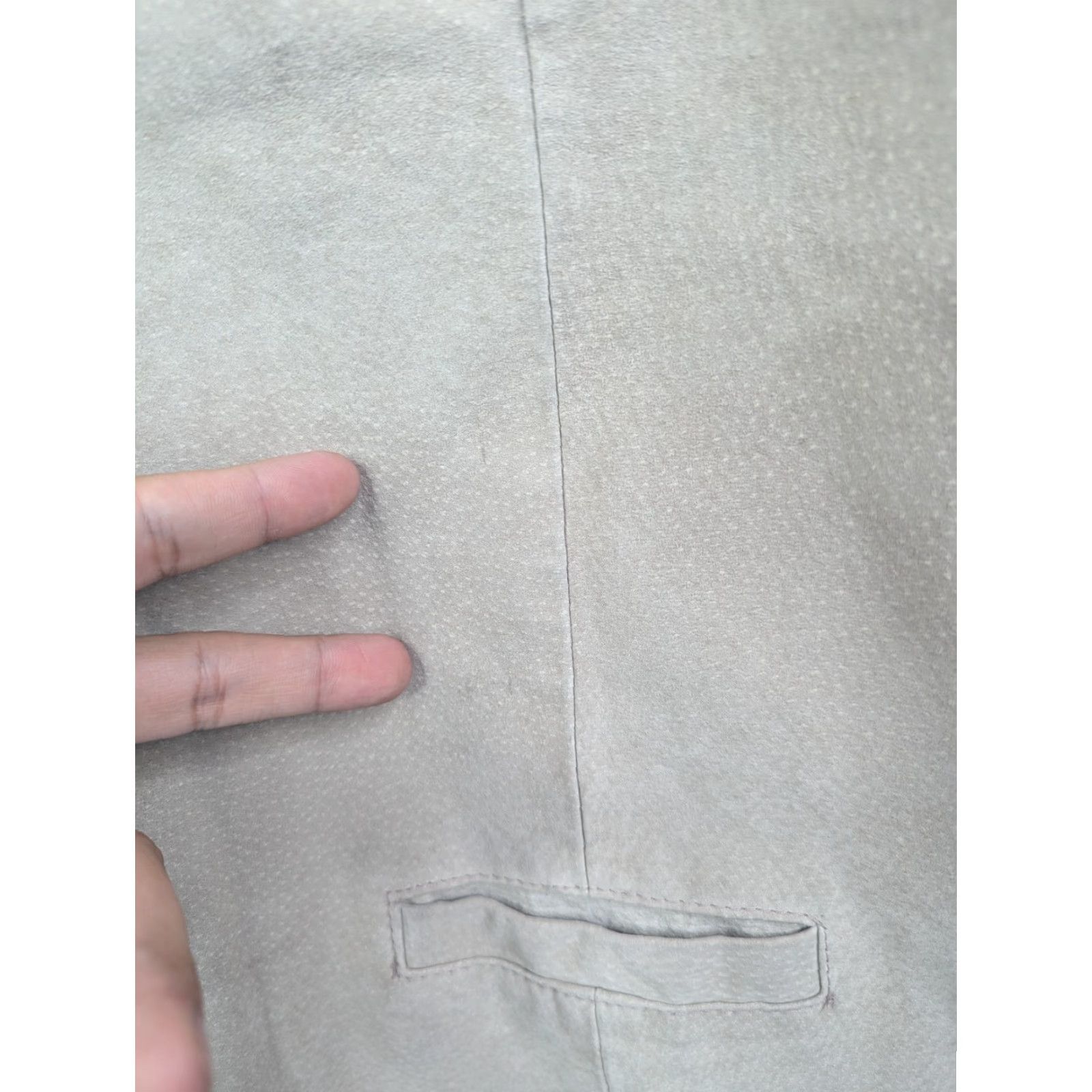 Vintage Chereskin Vest Men’s XL Beige 4 Button Front Leather Lined Chest Pockets Waist Length Adult Mens Vest Size US XL / EU 56 / 4 - 2 Thumbnail