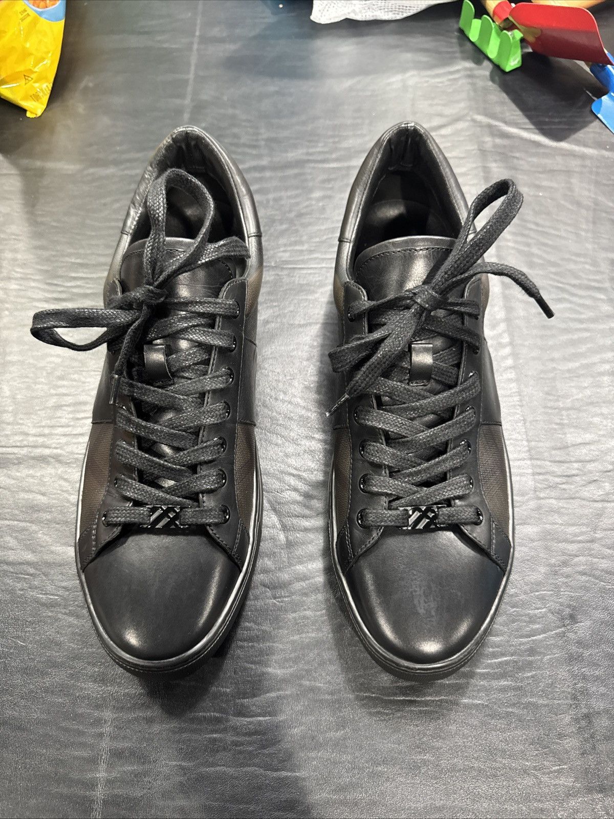 Burberry Burberry Ritson Check Leather Sneakers Size US 12 / EU 45 - 3 Thumbnail