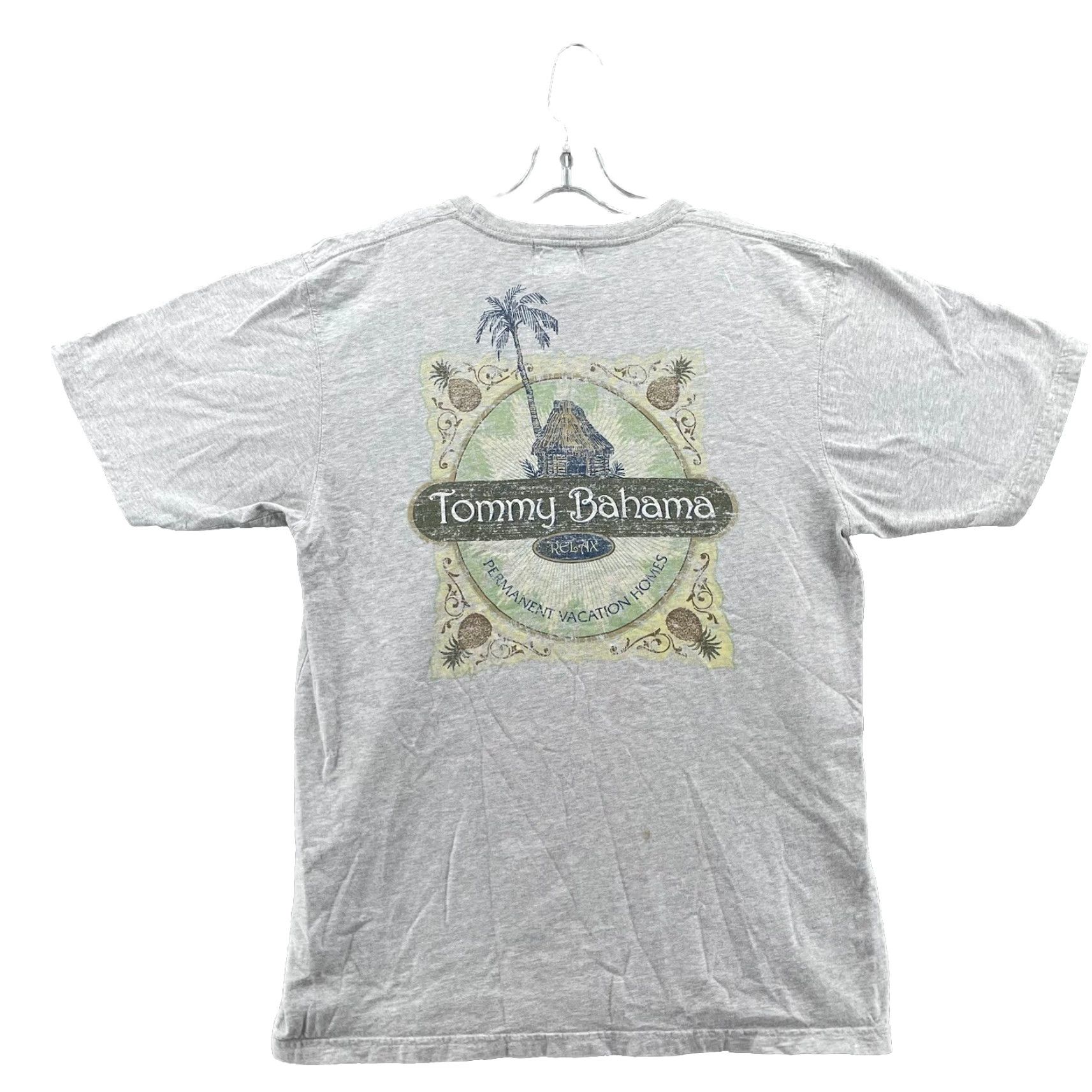 Tommy Bahama VINTAGE Tommy Bahama T-Shirt S/M Gray Relax Tiki Palm Made in USA Shirt Mens Gray Palm Tree Graphic Print 70s 80s 90s Coastal Beach Vintage Tom... Size US S / EU 44-46 / 1 - 2 Thumbnail