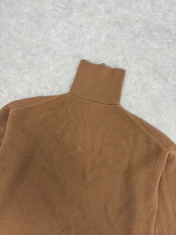 Emporio Armani 2000s Emporio Armani Zip-Up Beige Sweater Size US M / EU 48-50 / 2 - 8 Thumbnail