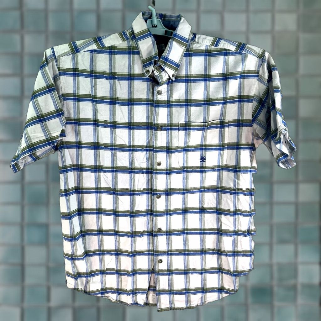 Wrangler VINTAGE No, Wrangler 20X Cowboy Check Button-Down Shirt Mens Size L Blue/Green, Button-Up, Cotton, Regular Fit, Long Sleeve Mens Size US L / EU 52-54 / 3 - 1 Thumbnail