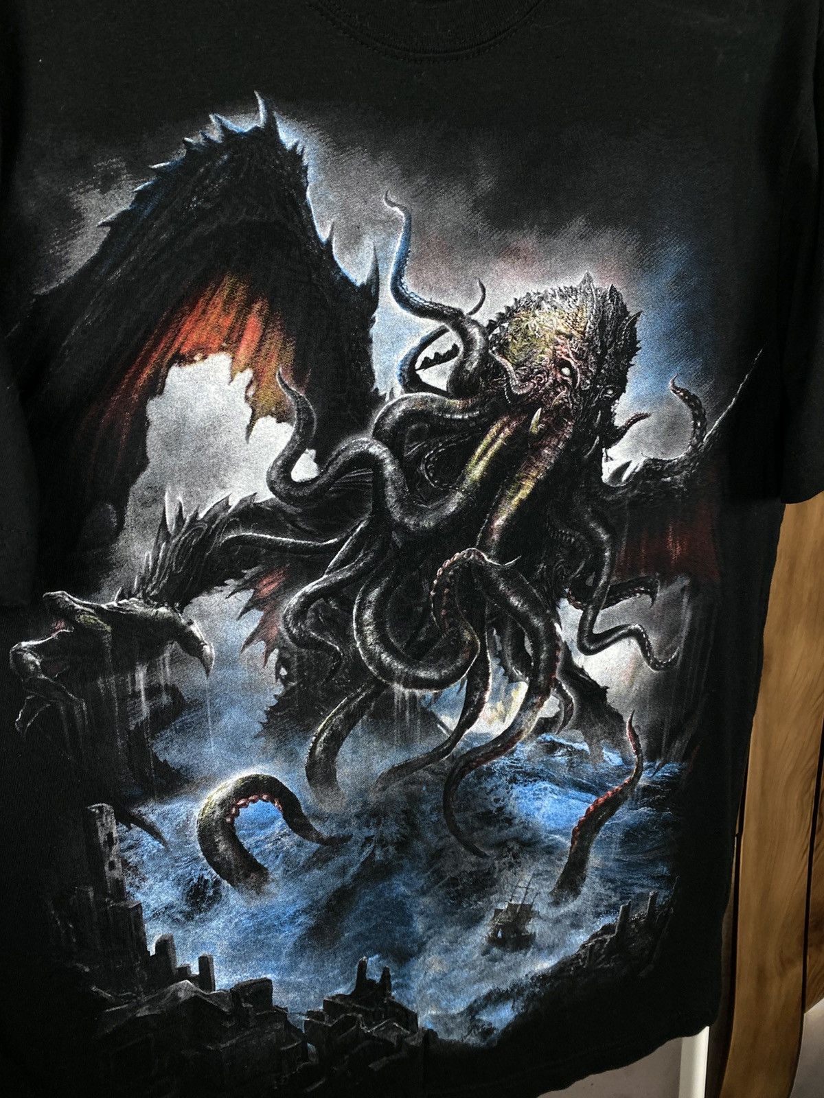 Vintage 👾Vintage T-Shirt Spiral Water Monsters Kraken VTG Tee👾 Size US L / EU 52-54 / 3 - 3 Thumbnail