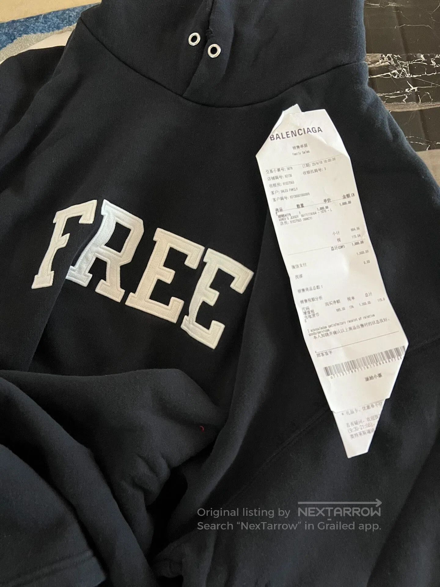 Balenciaga Balenciaga Free Hoodie in Black. Size US M / EU 48-50 / 2 - 3 Thumbnail