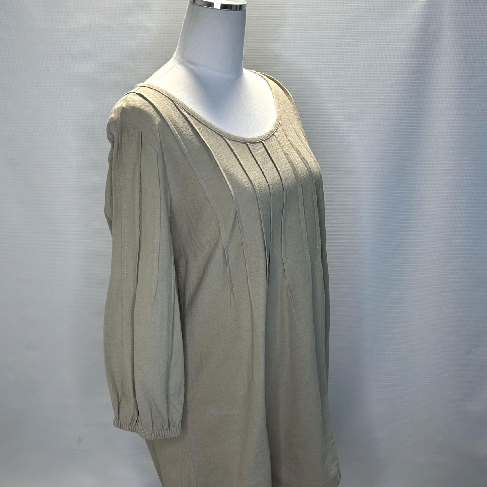Soft Surroundings Soft Surroundings Sweater Womens Medium Tan Textured Pullover 3/4 Sleeve Cotton Beig Size M / US 6-8 / IT 42-44 - 3 Thumbnail