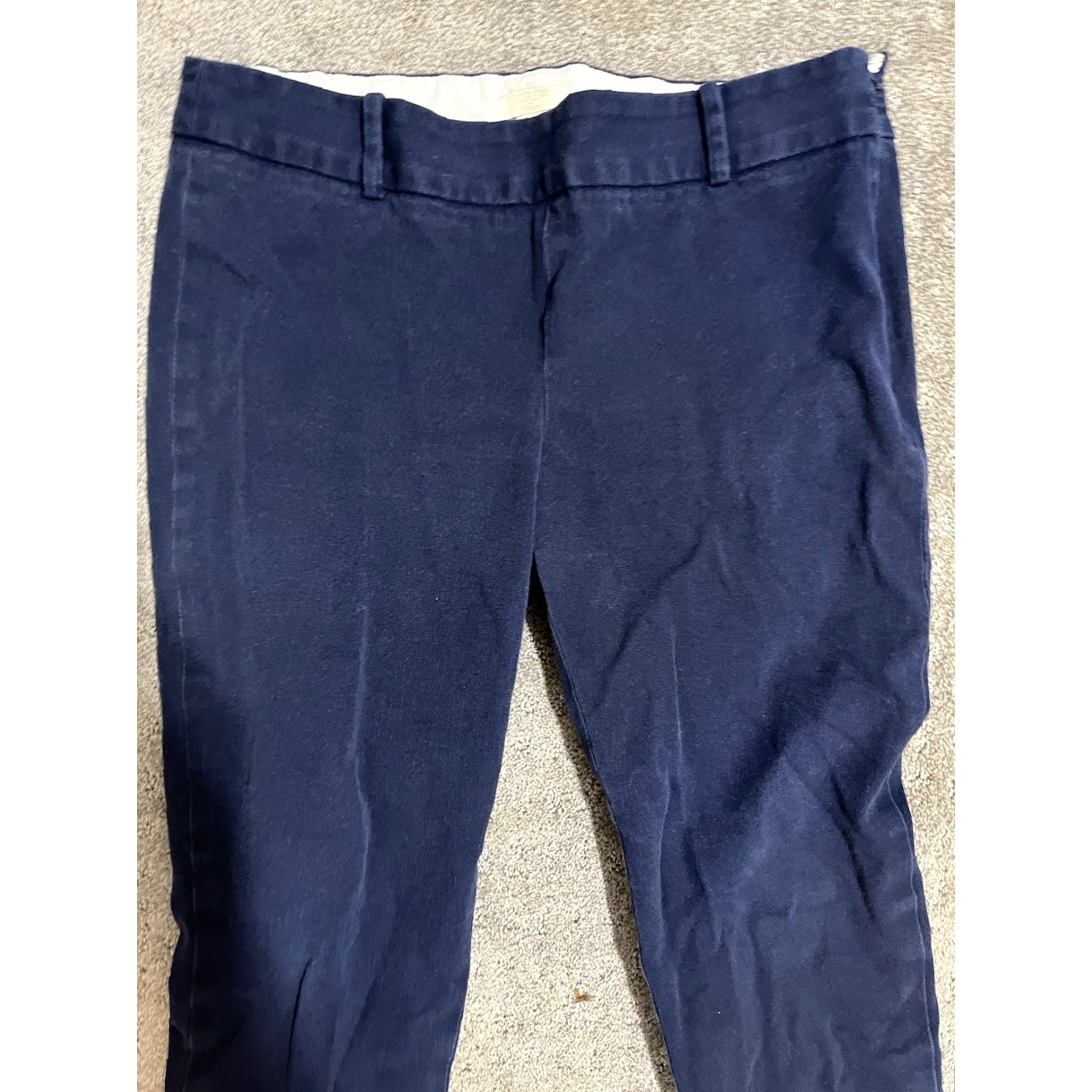 J.Crew VINTAGE J.CREW Winnie Pant Stretch Twill Womens 8P Petite Navy Blue 24 Inseam Pants Womens Size 30" / US 8 / IT 44 - 2 Thumbnail