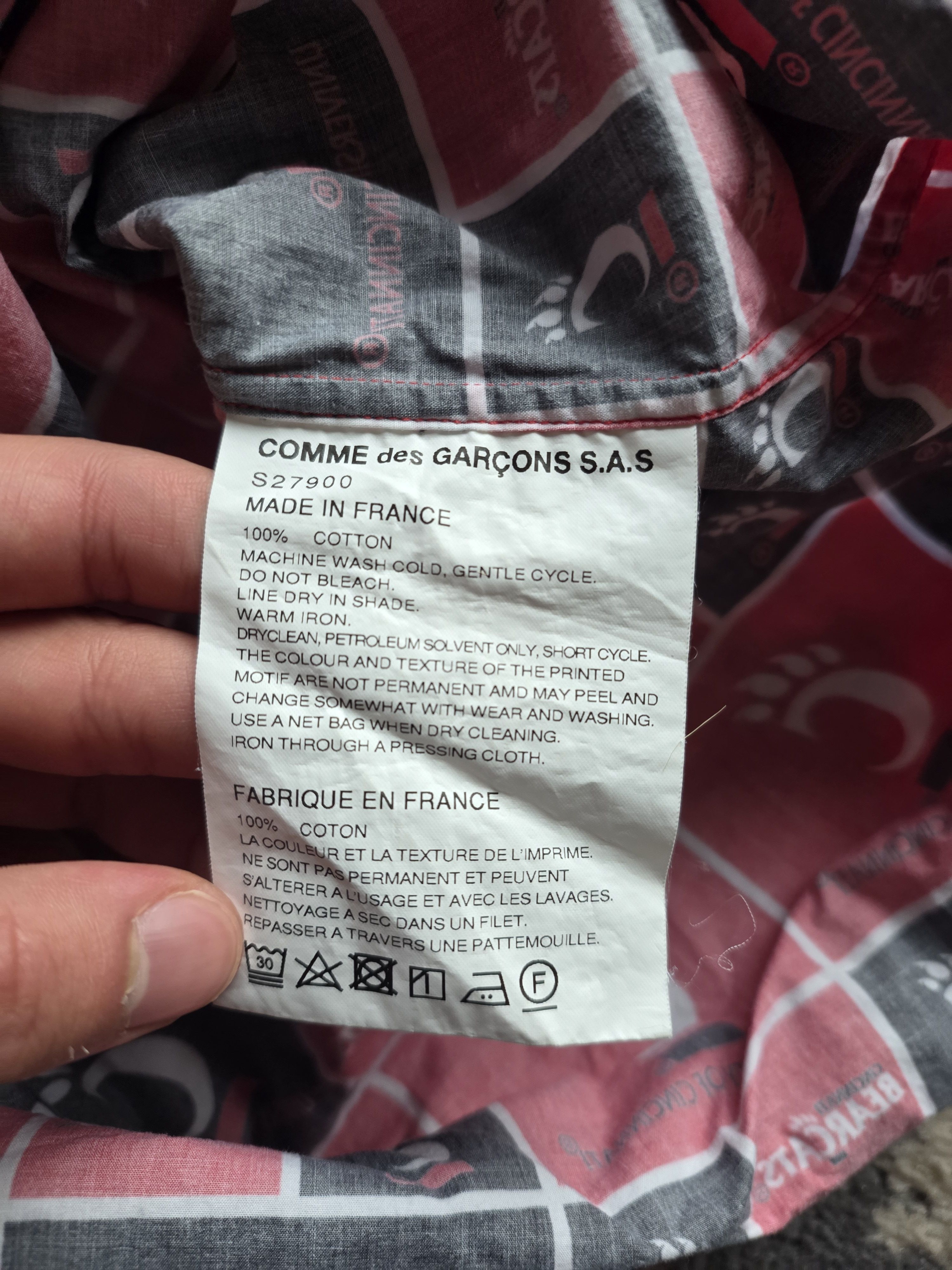 Comme des Garcons SHIRT Comme des Garçons SHIRT boys S/S 19 Cincinnati Bearcats Size US L / EU 52-54 / 3 - 4 Thumbnail