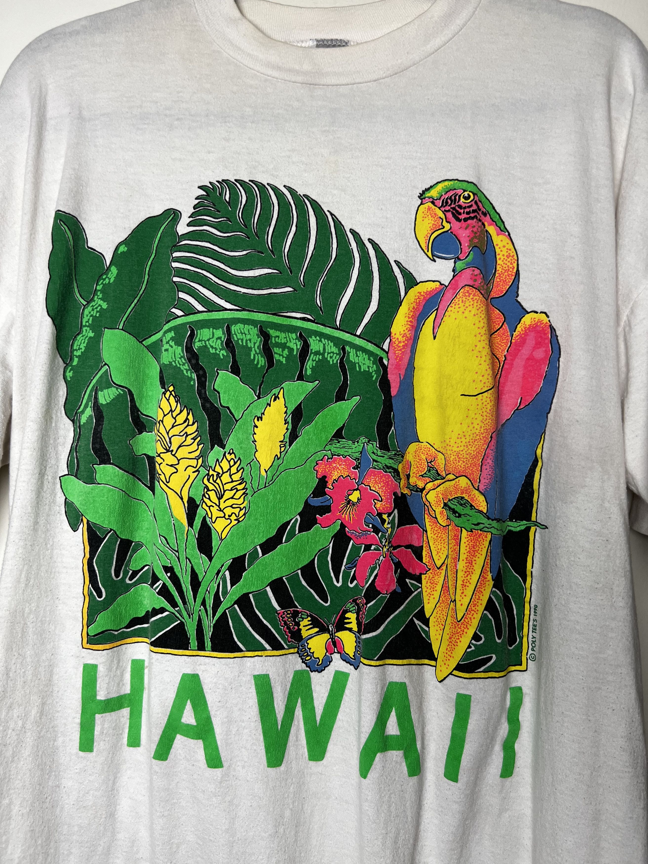 Vintage Vintage Poly Tee's 1990 "Hawaii" Souvenir X-Long T-Shirt Size ONE SIZE - 5 Thumbnail