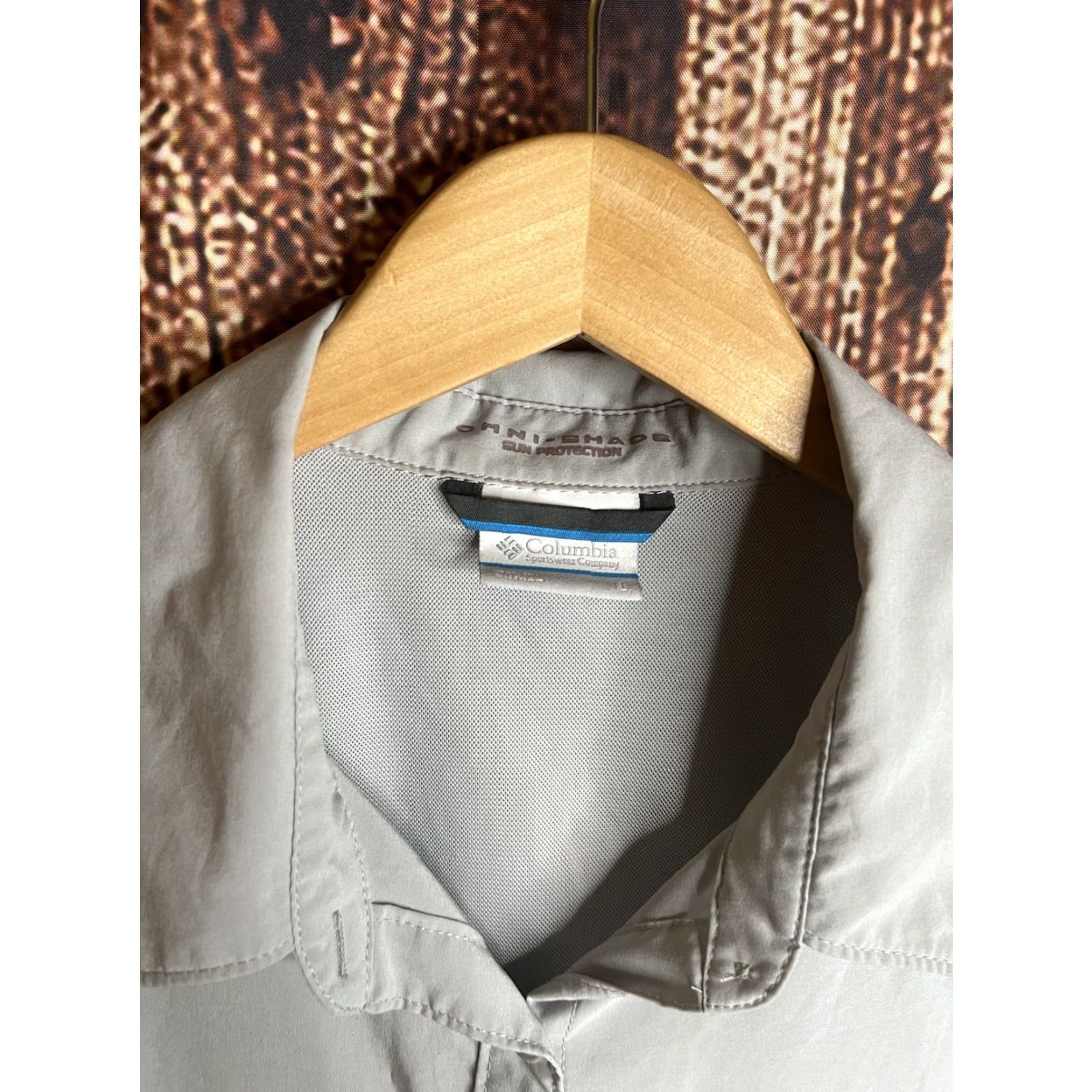 Vintage Columbia Shirt Women L Gray Button-Up Casual Basic All Seasons Size L / US 10 / IT 46 - 2 Thumbnail