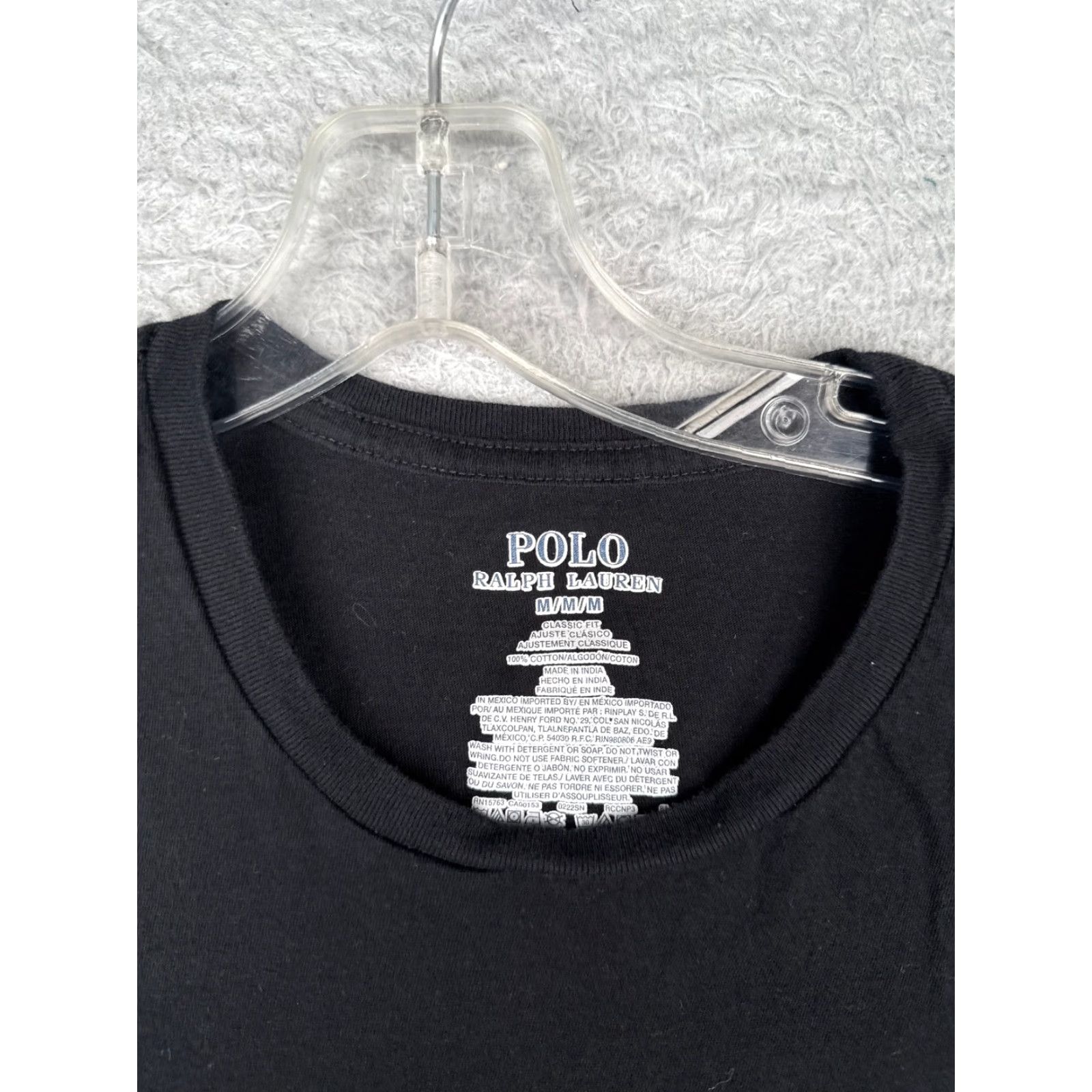 Ralph Lauren Polo Ralph Lauren Shirt Men Medium Black Crew Neck Short Sleeve Cotton Slim" Size US M / EU 48-50 / 2 - 6 Thumbnail