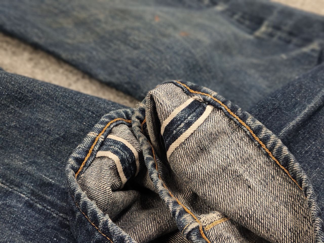 Orslow Vintage OrSlow Japan Selvedge Distressed paint Denim Jeans Size US 32 / EU 48 - 14 Thumbnail