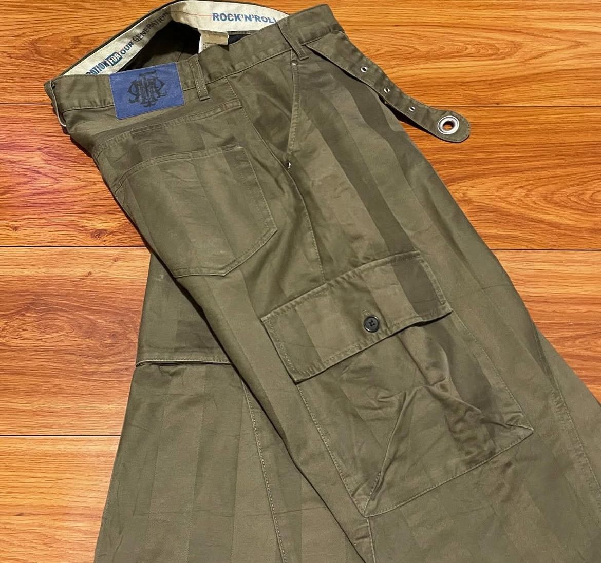 PPFM 2000s PPFM Tactical Striped Canvas Bondage Cargo Pants y2k Size US 30 / EU 46 - 3 Thumbnail