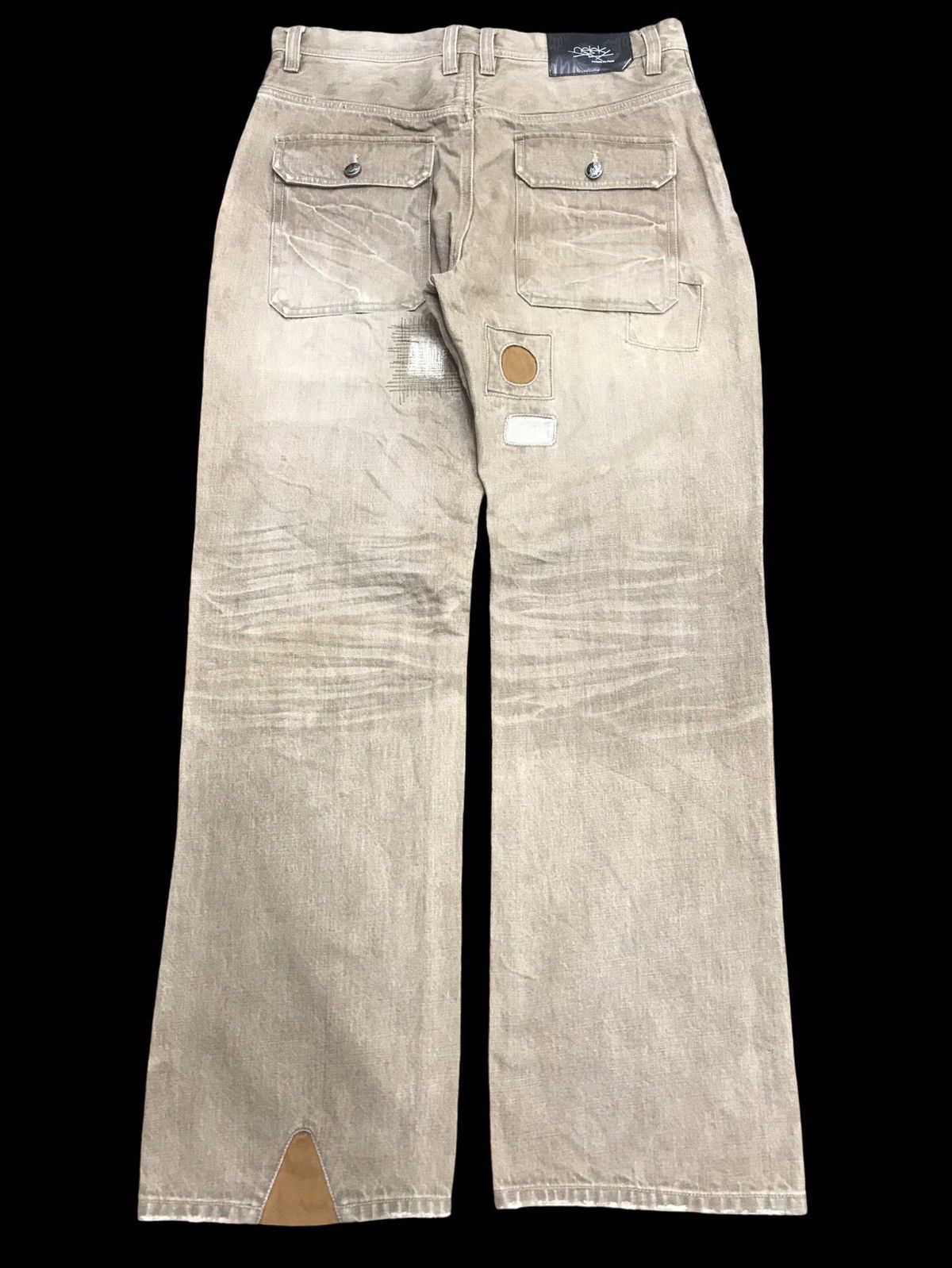 Japanese Brand 💥DENIM ART💥Archival Kelen Patchwork Wide Baker Denim F254 Size US 32 / EU 48 - 2 Thumbnail