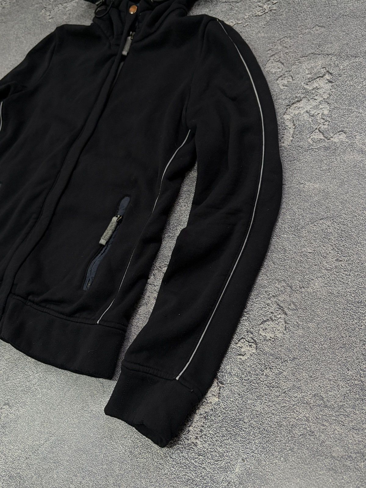 Frauenschuh FRAUENSCHUH Luxury Fleece Hoodie Black White Trim XS Size XS / US 0-2 / IT 36-38 - 8 Thumbnail