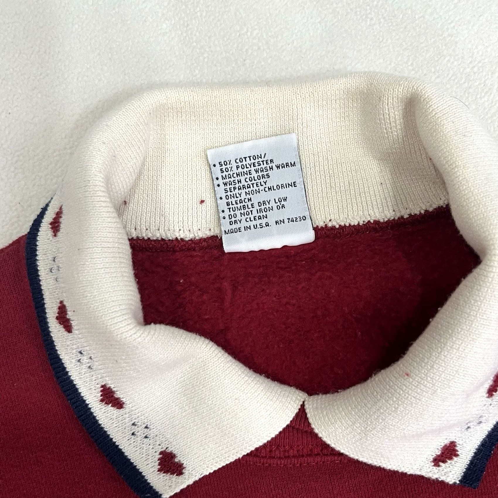 Vintage VINTAGE Gopher Sport Sweatshirt Collar Grannycore USA Made Gray XL Womens 1980s Halloween Farm Scarecrow Cotton Blend Shirt Size XL / US 12-14 / IT 48-50 - 4 Thumbnail