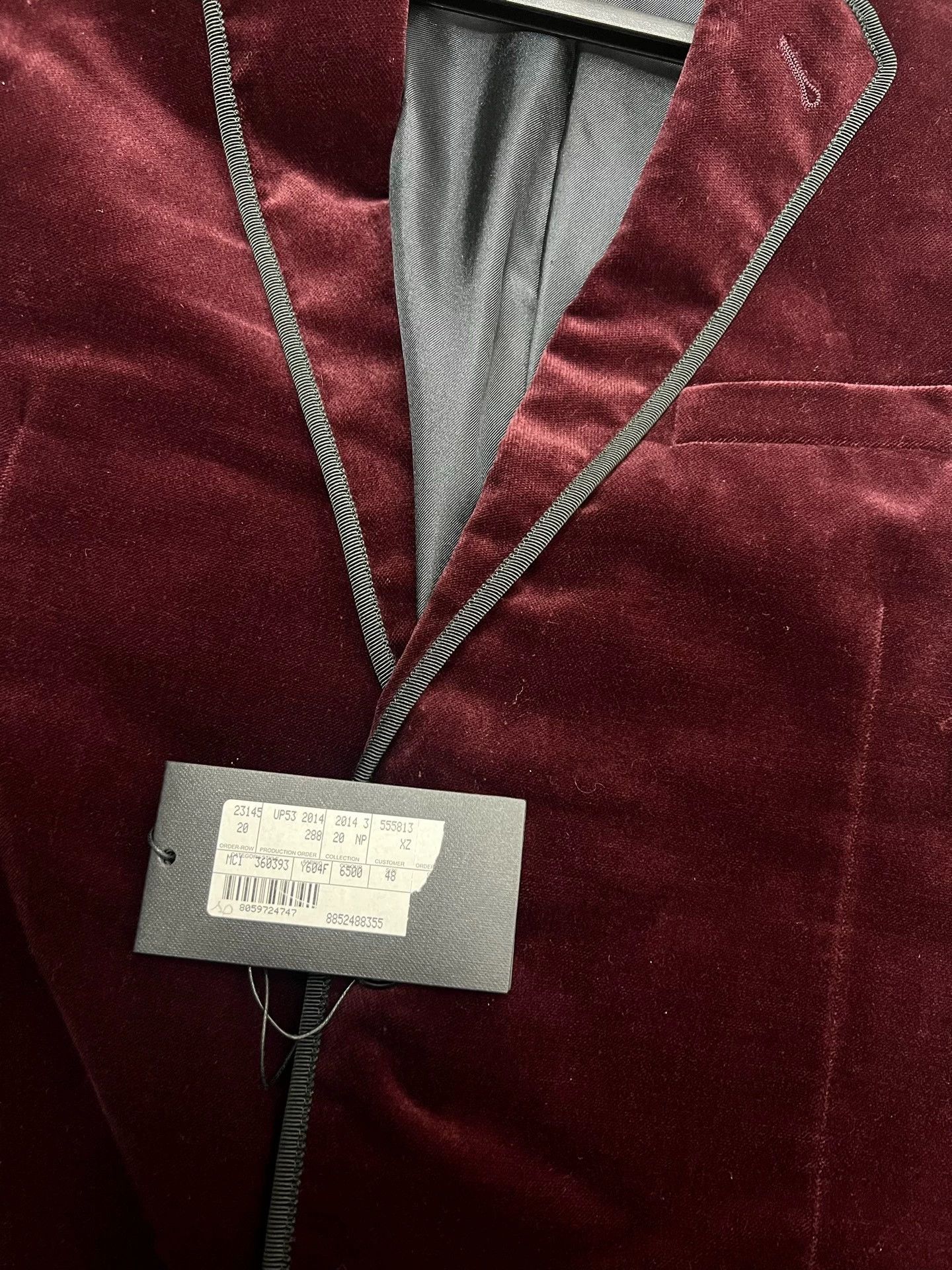 Saint Laurent Paris Authentic Saint Laurent SLP Burgundy Velvet Court Suit Size 48R - 5 Thumbnail