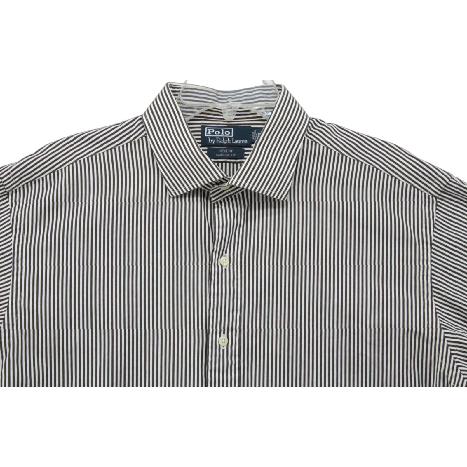 Polo Ralph Lauren VINTAGE Polo Ralph Lauren Dress Shirt Men's XL Black  White Striped 90s Polo Ralph Lauren Dress Shirt Men's XL Black White  Striped 90s | Grailed