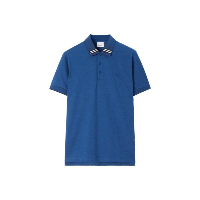 Burberry Burberry Striped Logo Embroidered Polo Shirt 0079 Size US M / EU 48-50 / 2 - 1 Thumbnail