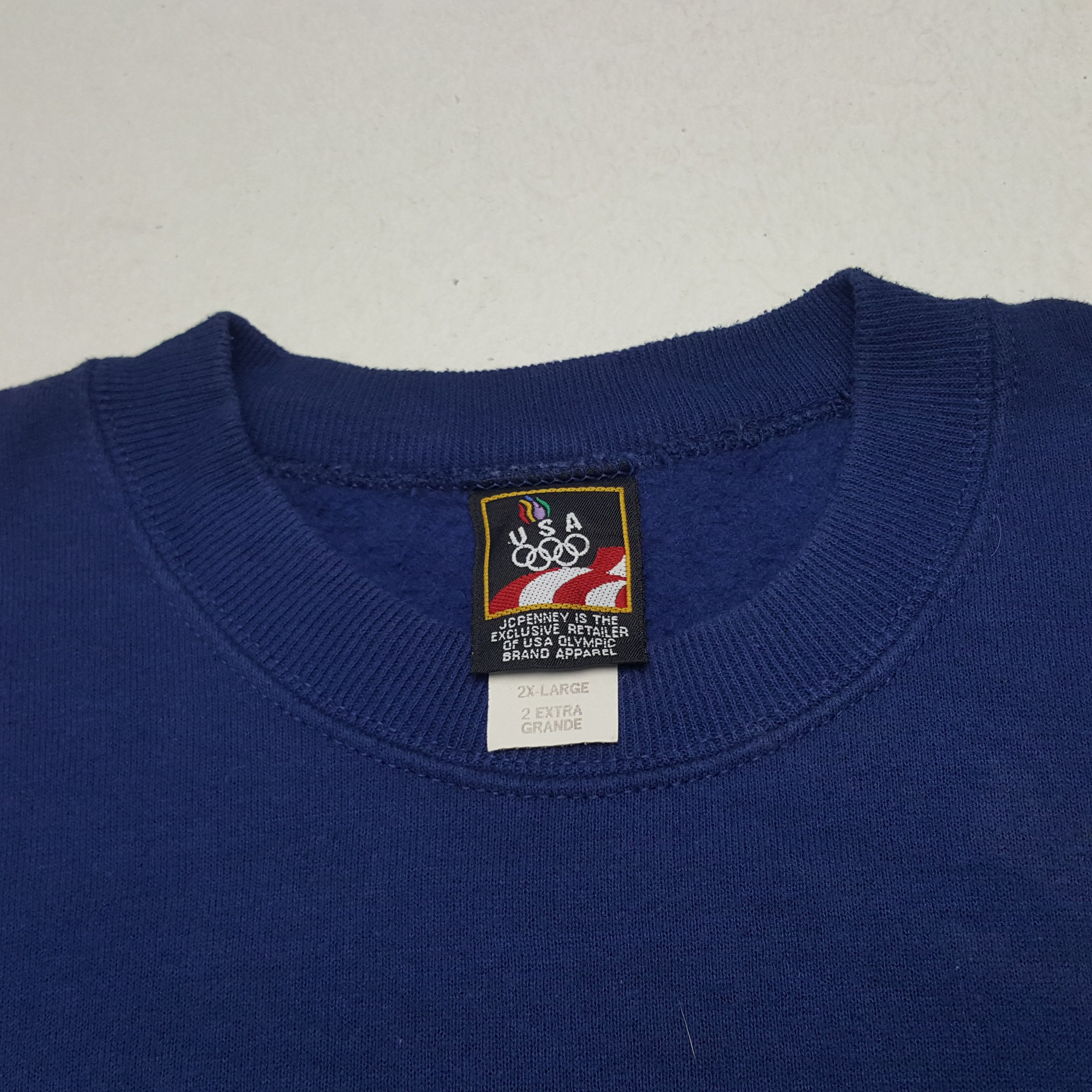 USA Olympics × Vintage Vintage USA Embroidery Logo Sweatshirt Size US XL / EU 56 / 4 - 4 Thumbnail