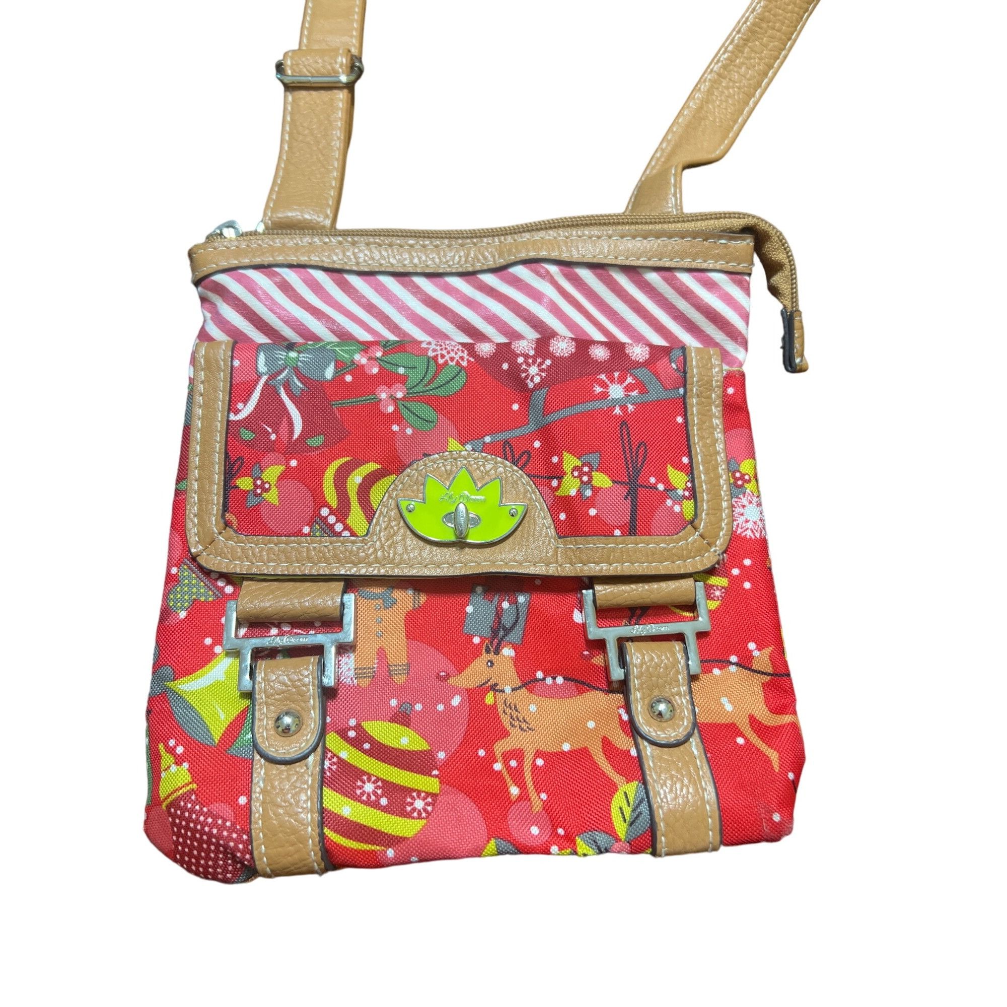 Other Lily Bloom Red Christmas Crossbody Bag Adjustable Strap Rein Size ONE SIZE - 3 Thumbnail