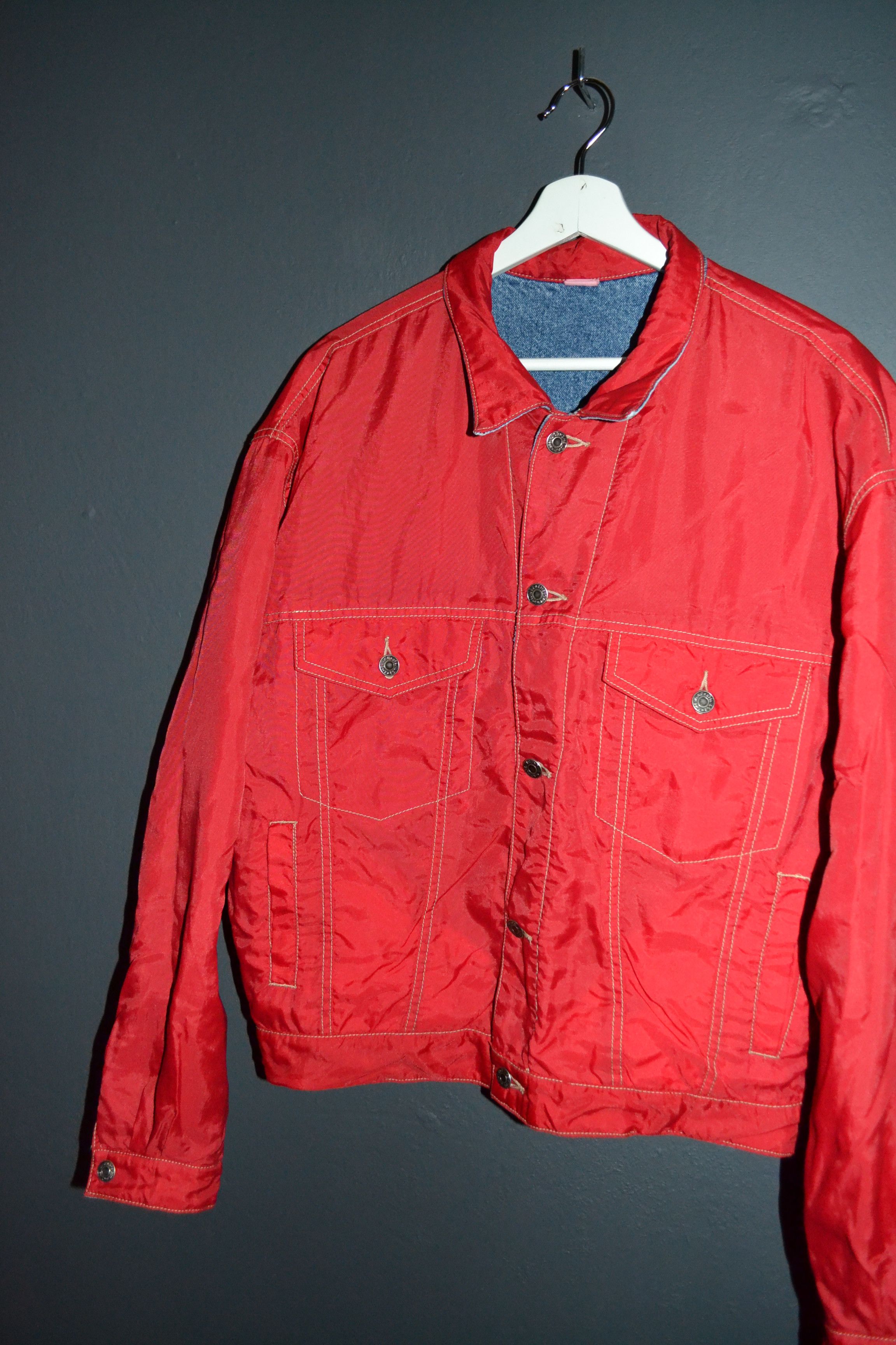 Gap Gap Vintage Reversible Nylon Denim Trucker Jacket Oversize Size US M / EU 48-50 / 2 - 4 Thumbnail