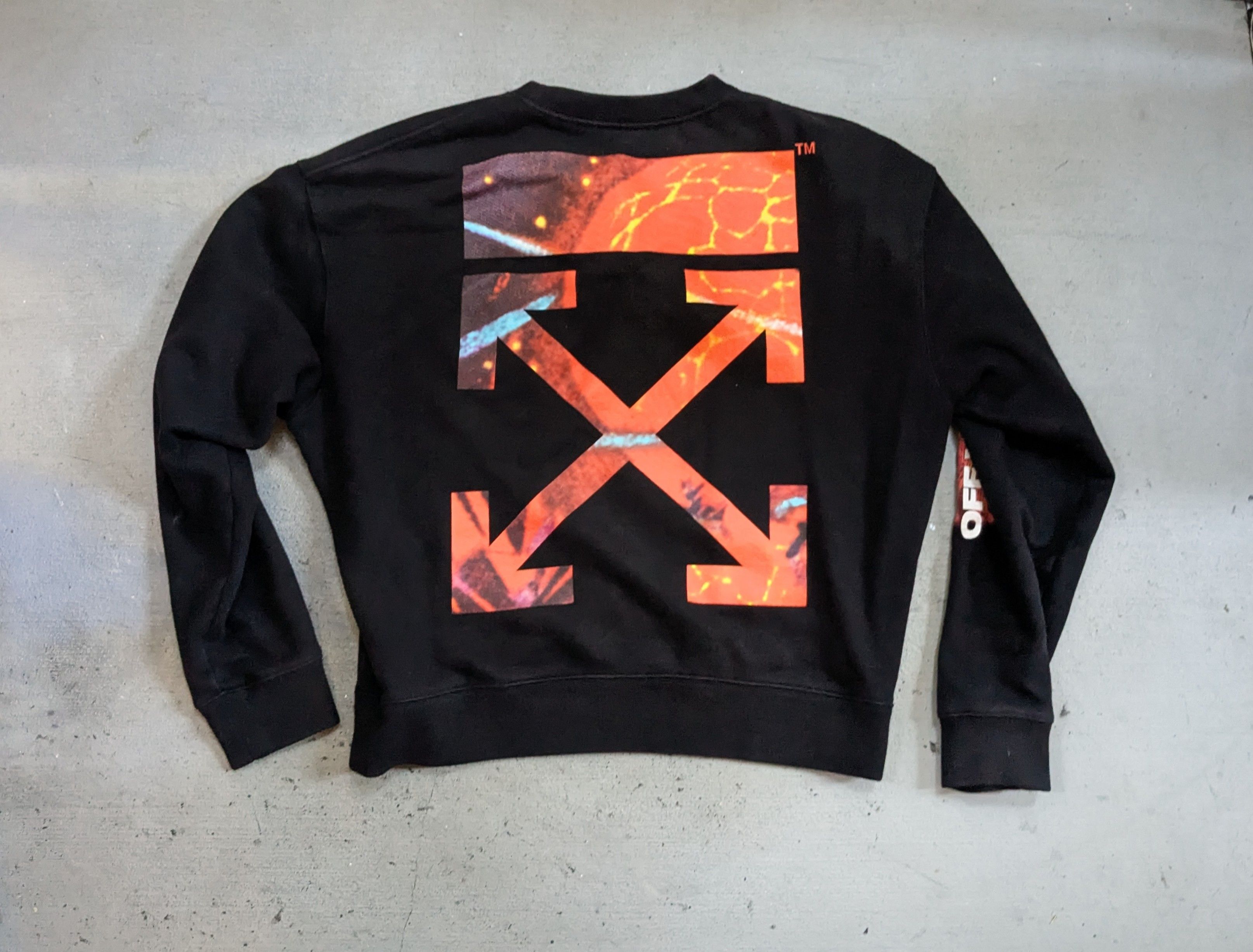 Off-White Off-White Hands & Planet Sweatshirt Crewneck Sweater Black Size US L / EU 52-54 / 3 - 5 Thumbnail