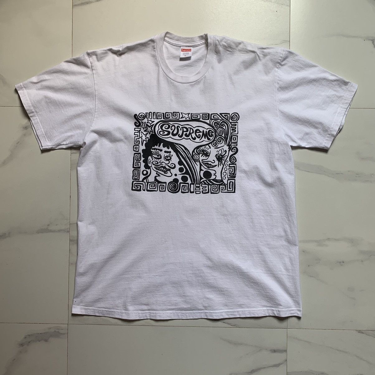 Supreme Supreme Faces White T-Shirt Size US XL / EU 56 / 4 - 2 Thumbnail