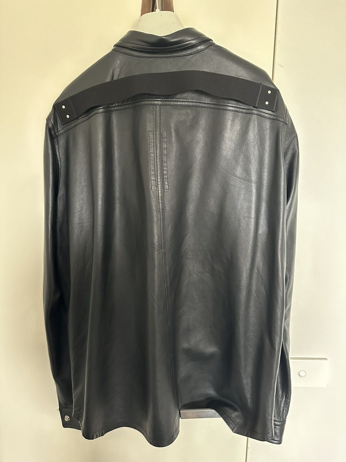 Rick Owens Rick Owens SS22 Fogachine Lambskin Leather Overshirt Size US L / EU 52-54 / 3 - 2 Thumbnail