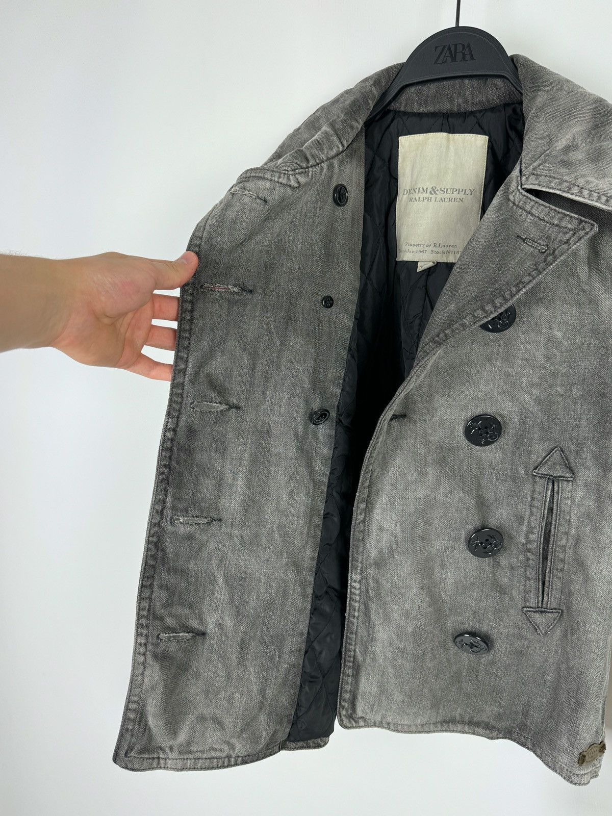 Denim & Supply Ralph Lauren Denim and Supply Ralph Lauren Washed Denim Peacoat Size XS / US 0-2 / IT 36-38 - 9 Thumbnail