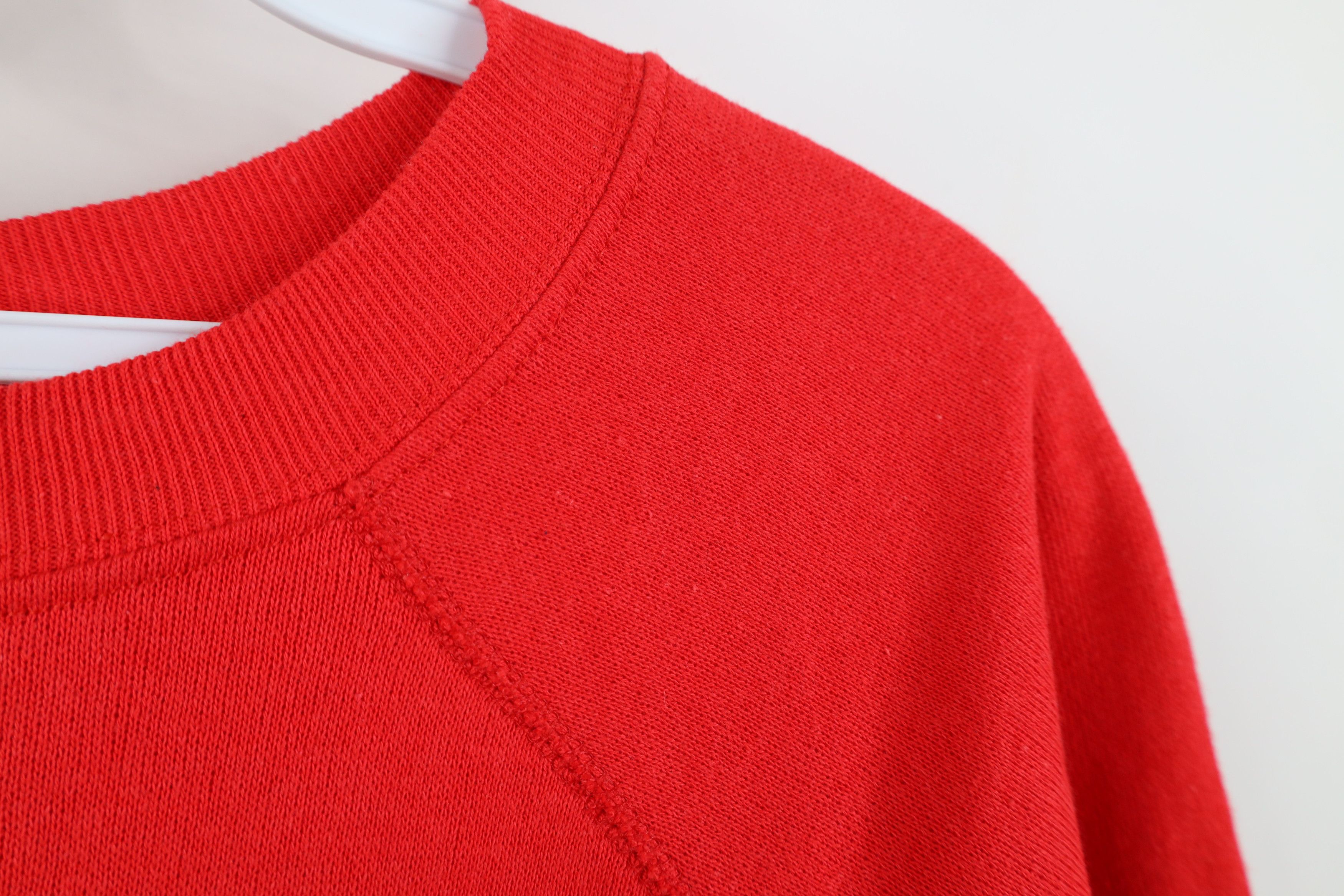 Vintage Deadstock Vintage 60s 70s Raglan Crewneck Sweatshirt Red USA Size M / US 6-8 / IT 42-44 - 5 Thumbnail