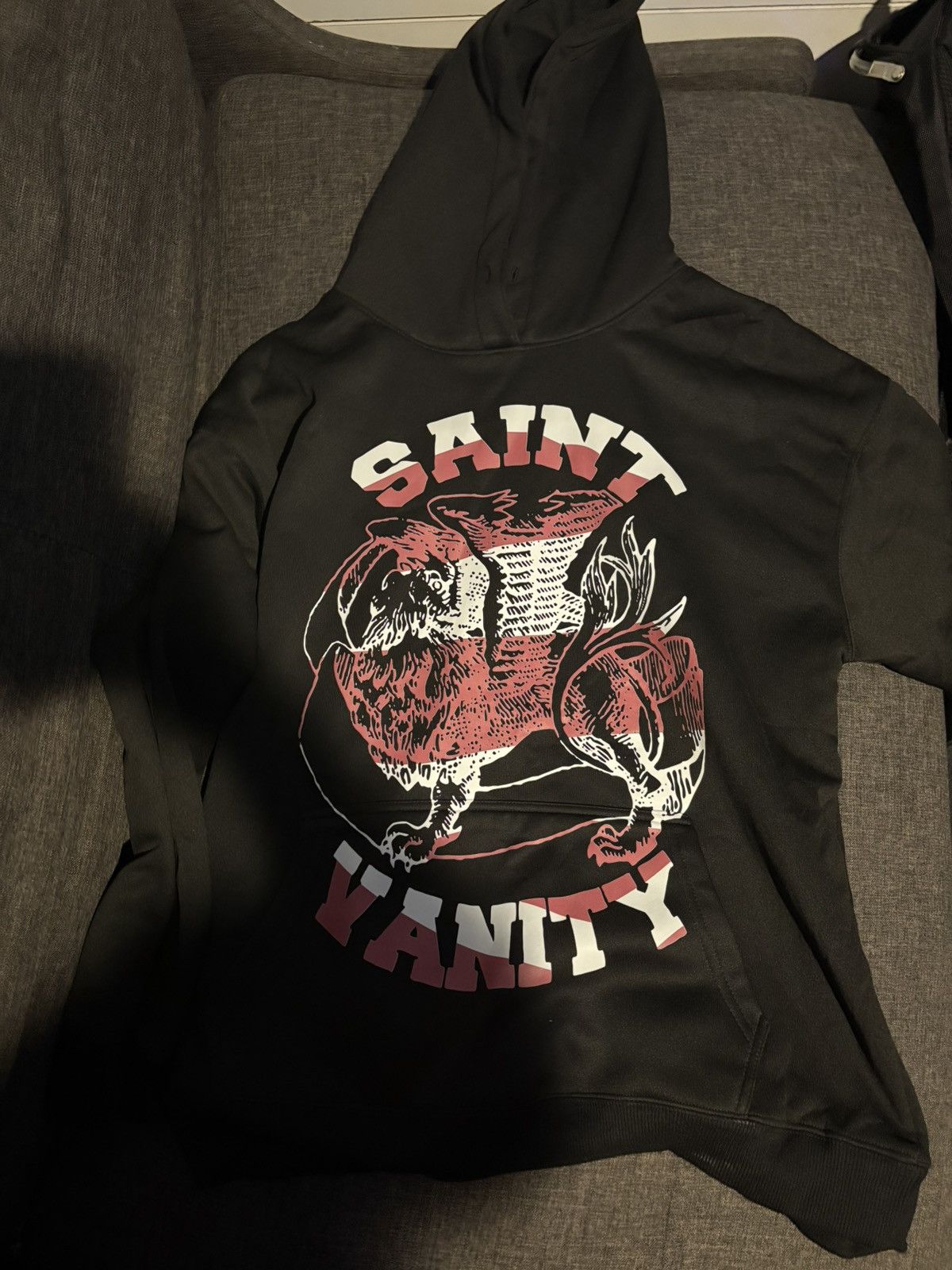 Saint Vanity Saint Vanity Logo Hoodie Black Burgundy Size US XL / EU 56 / 4 - 1 Thumbnail