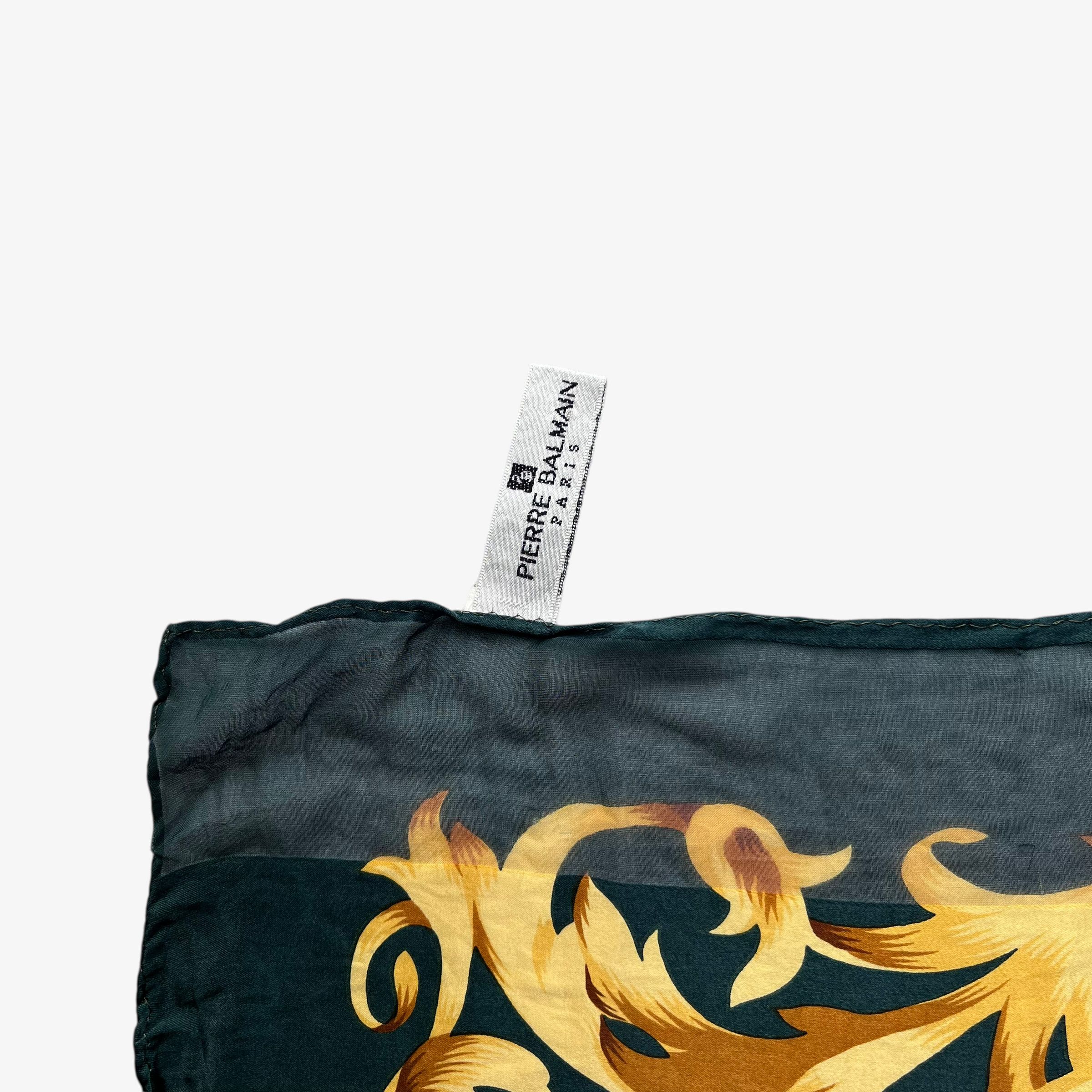 Balmain Vintage 90s Pierre Balmain Geometric Coin Floral Silk Scarf Size ONE SIZE - 3 Thumbnail