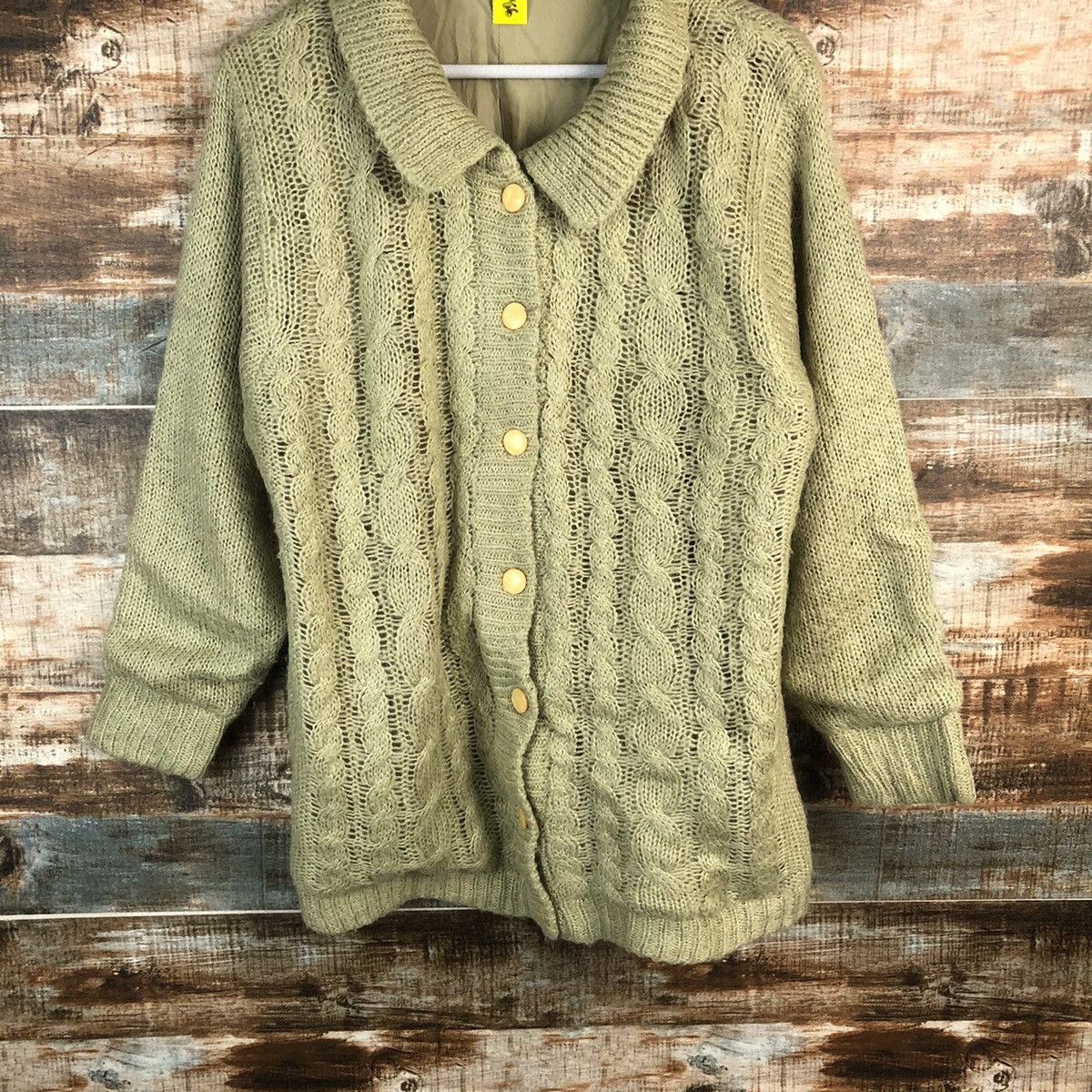 Homespun Knitwear × Japanese Brand Ca Dida Green Cardigan japan vintage Knitwear #A1786 Size M / US 6-8 / IT 42-44 - 3 Thumbnail