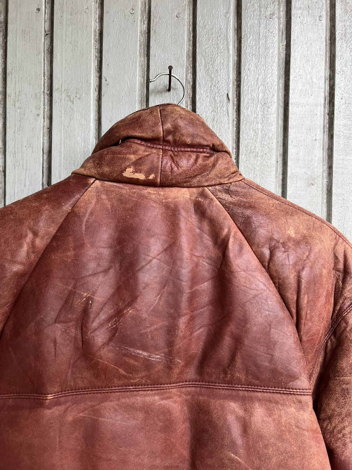 Japanese Brand × Vintage Vtg sp brand by wood lander leather jacket Size US L / EU 52-54 / 3 - 14 Thumbnail