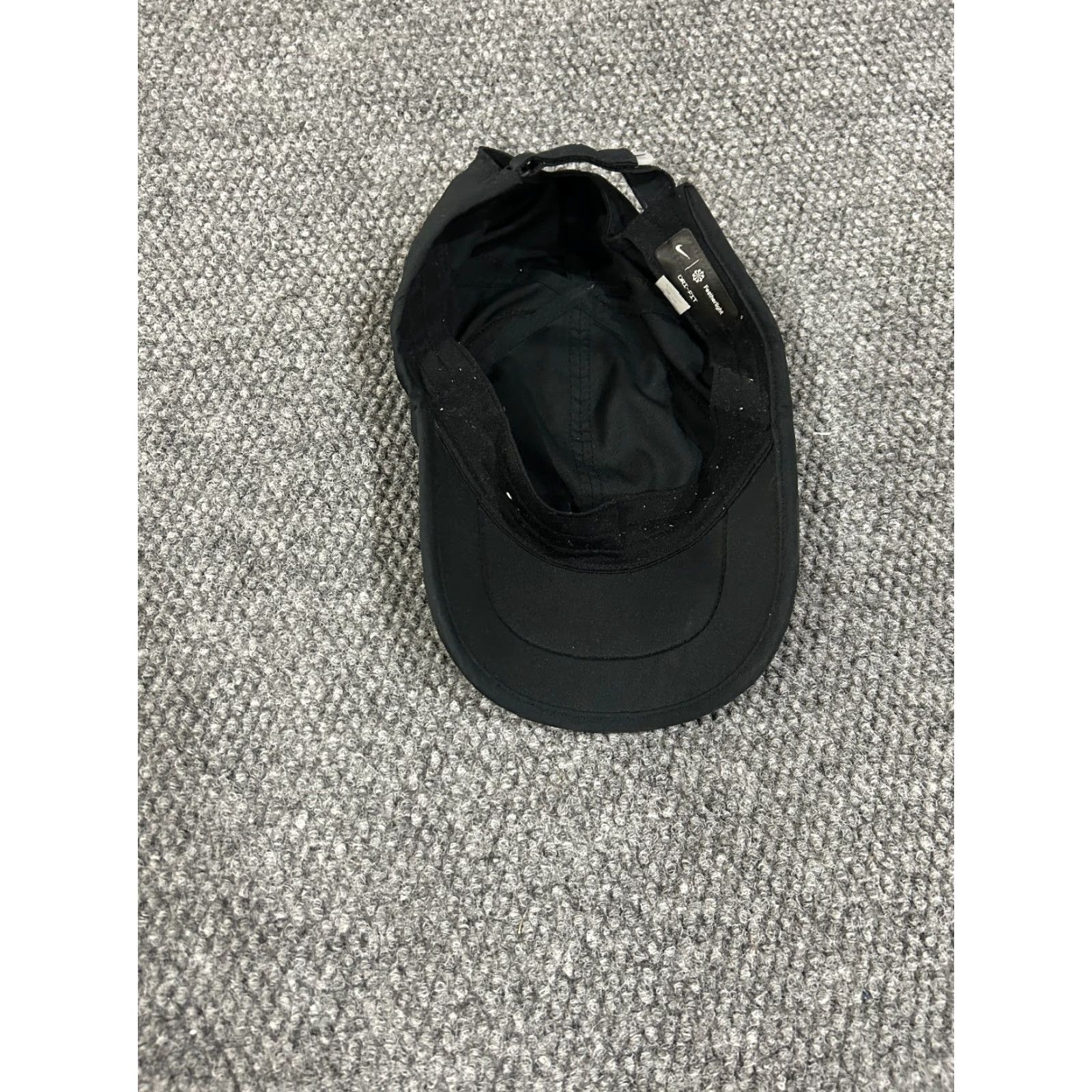 Nike Nike Hat Cap Mens One Size Black Adjustable Logo Stri Dri Fit Featherlight Baseball Cap Sports Size ONE SIZE - 5 Thumbnail