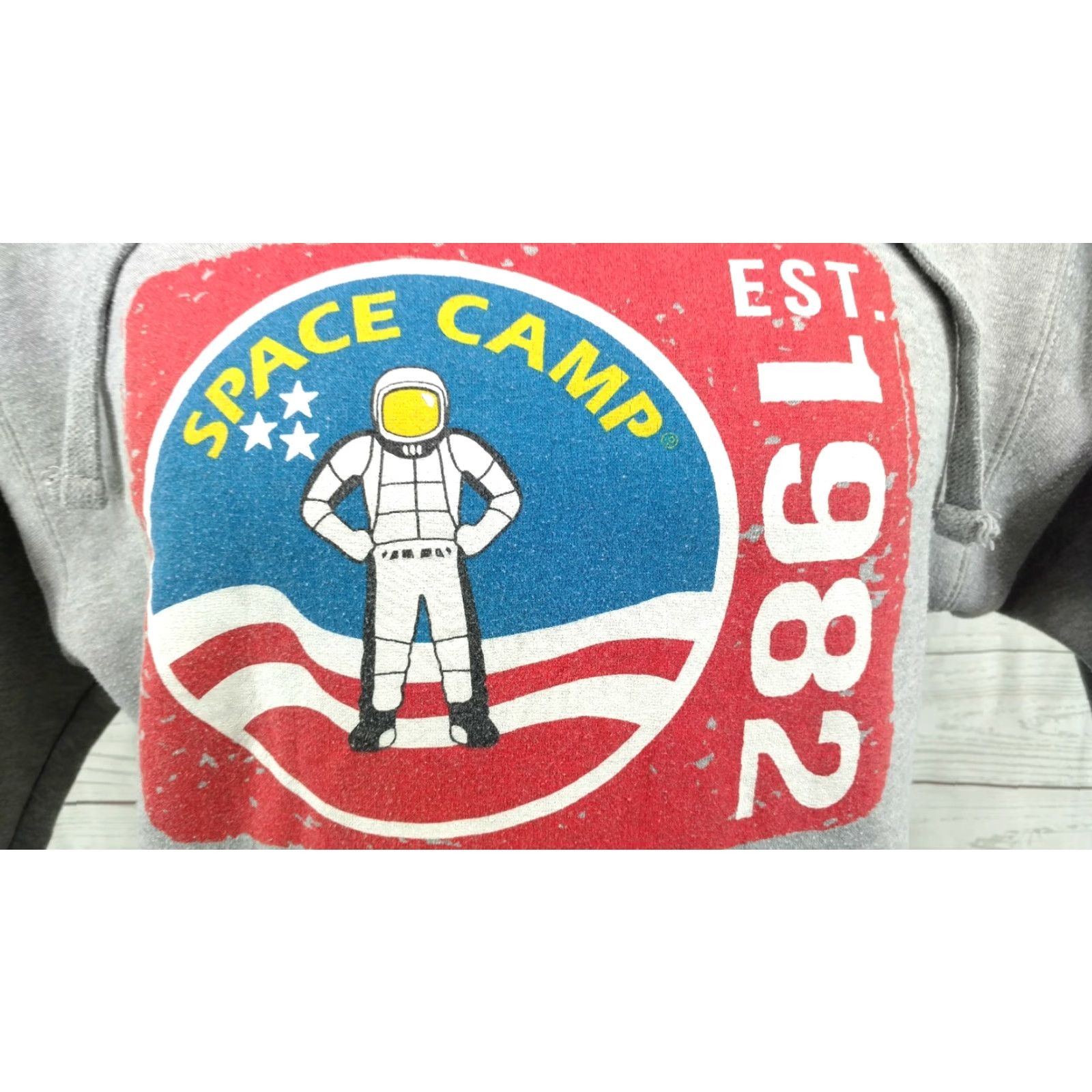 Vintage Space Camp Gray Mens Small Hoodie Size US S / EU 44-46 / 1 - 2 Thumbnail