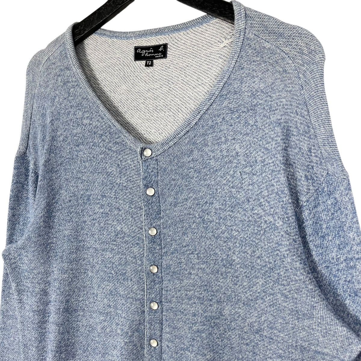 Designer × agnes b. Agnes B. Pearl Button Cardigan Jacket Size L / US 10 / IT 46 - 4 Thumbnail