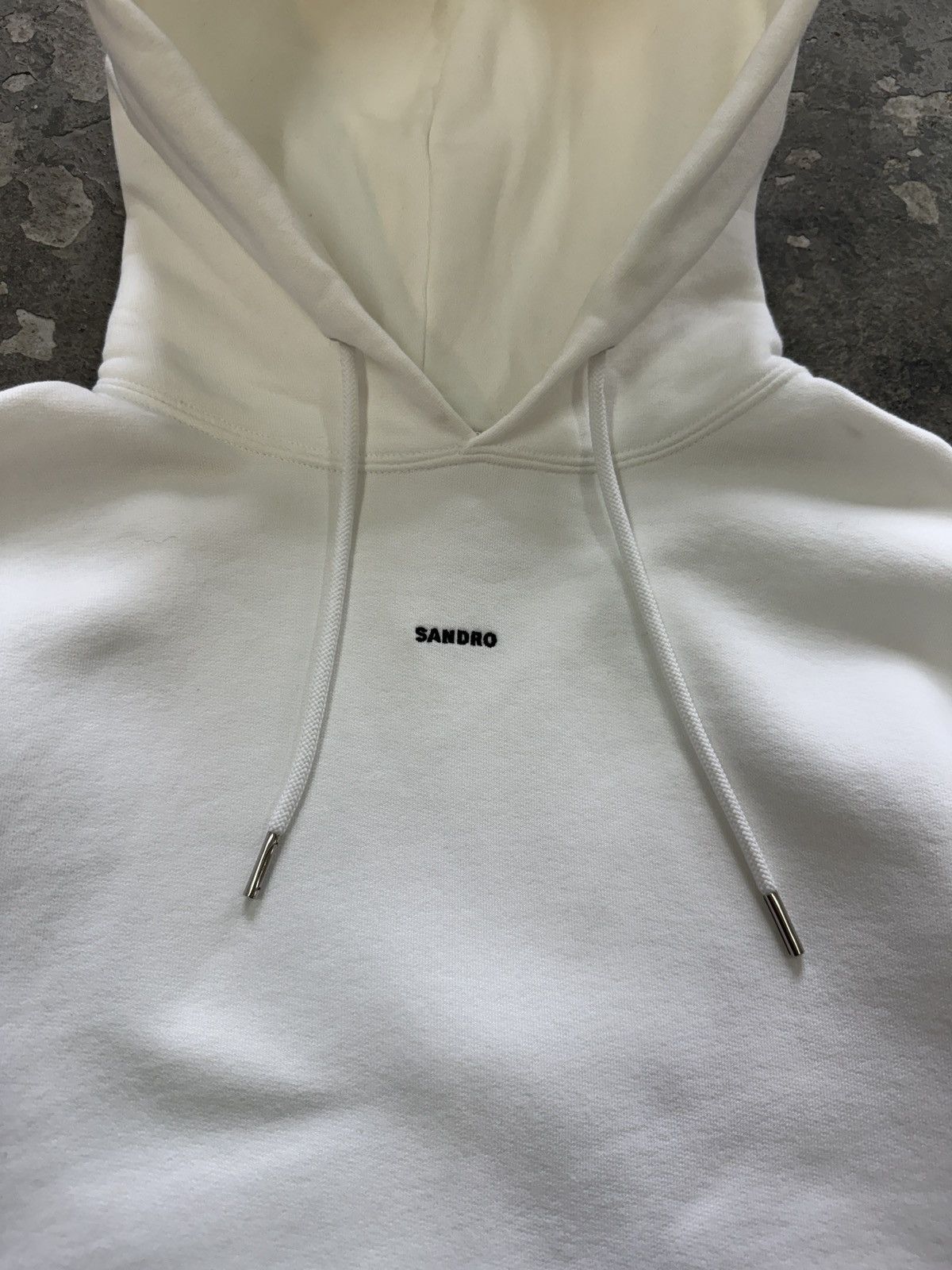 Sandro Sandro White Centrum Logo Hoodie Size US M / EU 48-50 / 2 - 3 Thumbnail