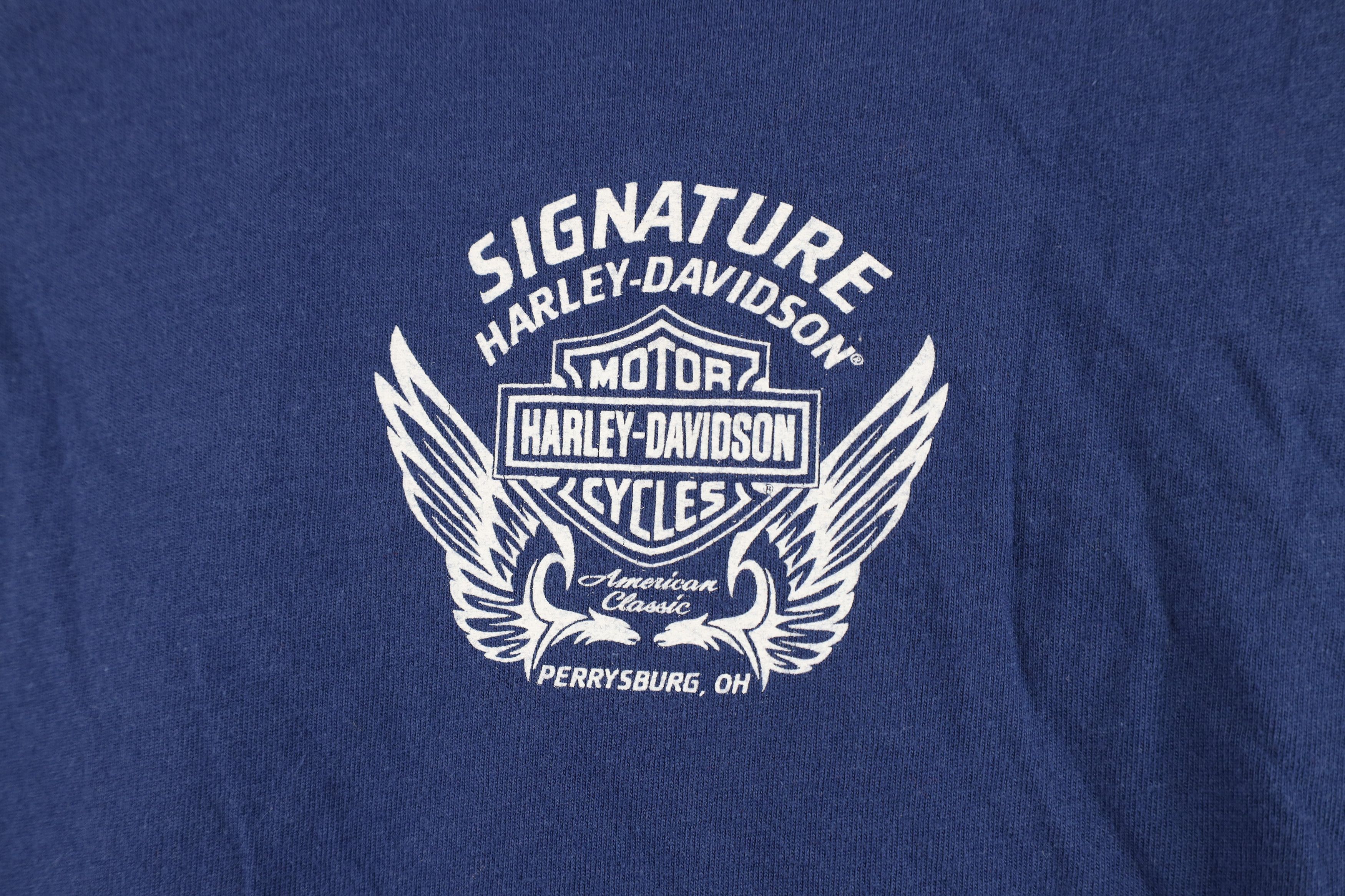 Harley Davidson Vintage Y2K Harley Davidson Sequined Eagle T-Shirt Blue Size M / US 6-8 / IT 42-44 - 13 Thumbnail