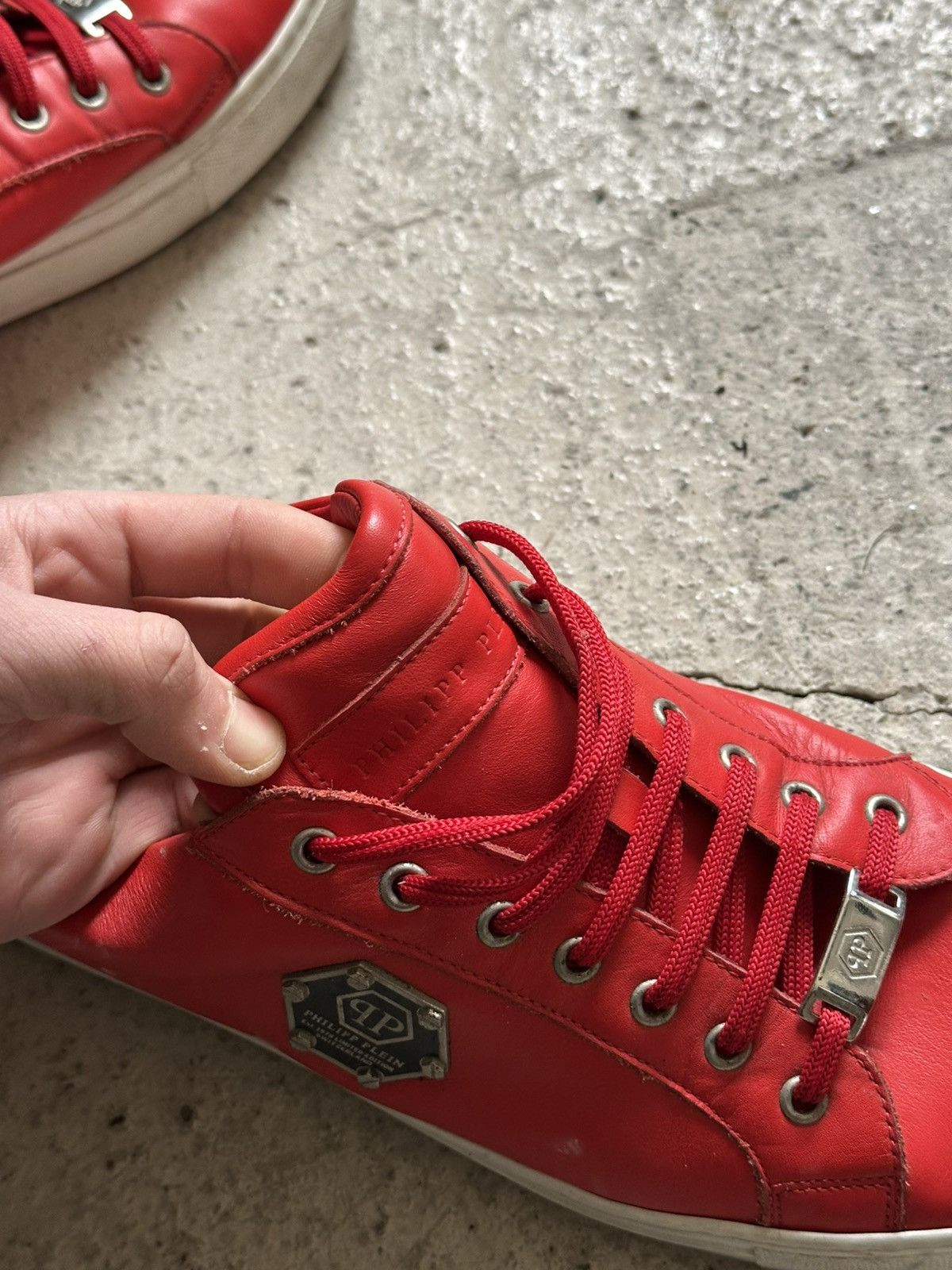 Philipp Plein Philipp Plein P18S red Rare Luxury Sneakers Size US 11.5 / EU 44-45 - 10 Thumbnail