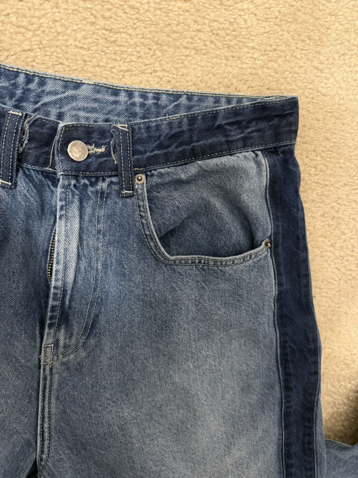 Acne Studios × Japanese Brand × Vintage Navy Stripe Jeans Size US 30 / EU 46 - 6 Thumbnail