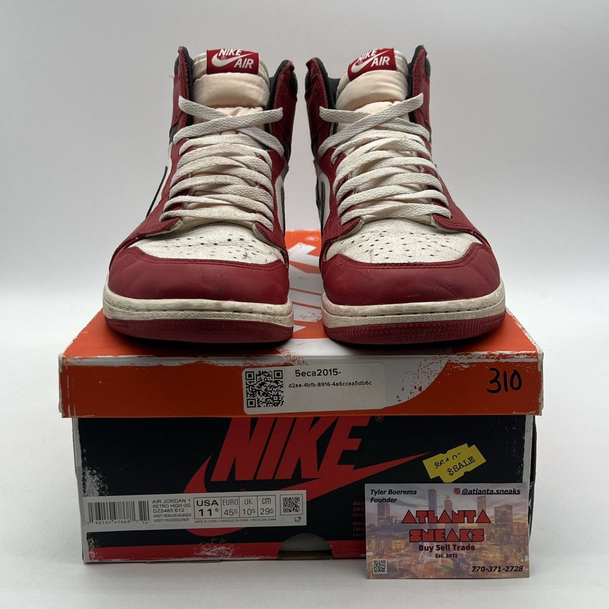 Nike Air Jordan 1 high Chicago lost & found Size US 11.5 / EU 44-45 - 2 Thumbnail