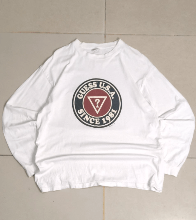 Guess 90s Guess Longsleeve Size US XL / EU 56 / 4 - 1 Thumbnail