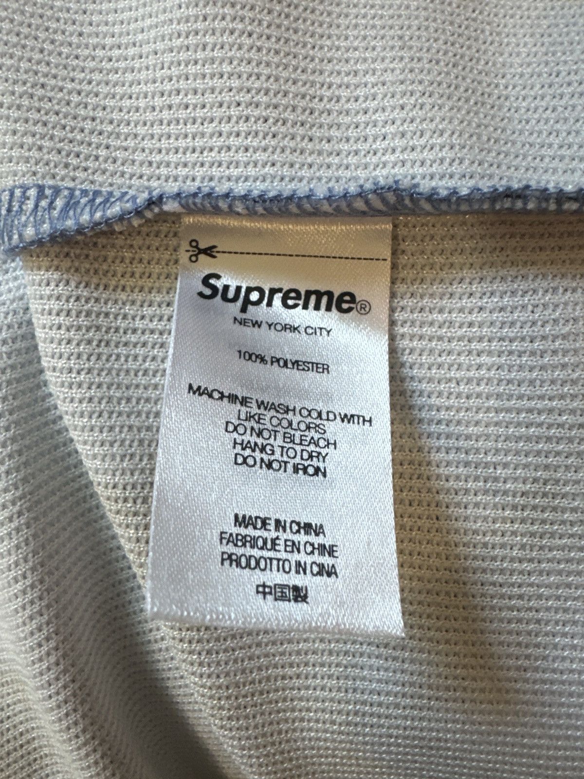 Supreme Supreme Kanji Camo Zip Up Baseball Jersey (BLUE) Size US XL / EU 56 / 4 - 7 Thumbnail
