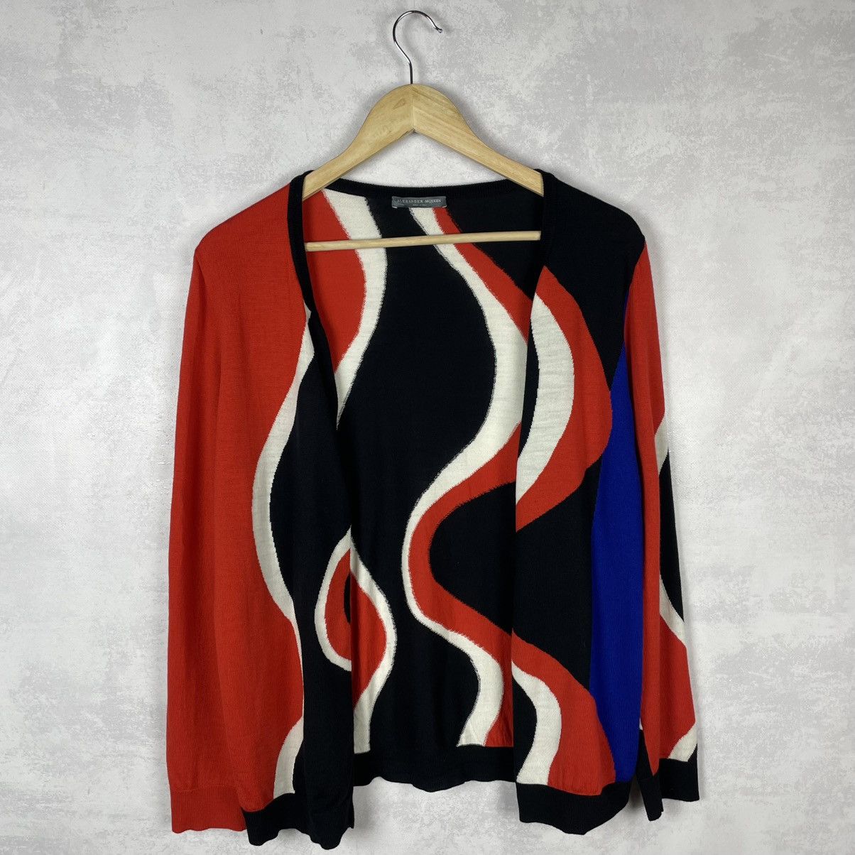 Alexander McQueen Alexander McQueen Multicolour Wool Buttonless Cardigan Size M / US 6-8 / IT 42-44 - 1 Thumbnail
